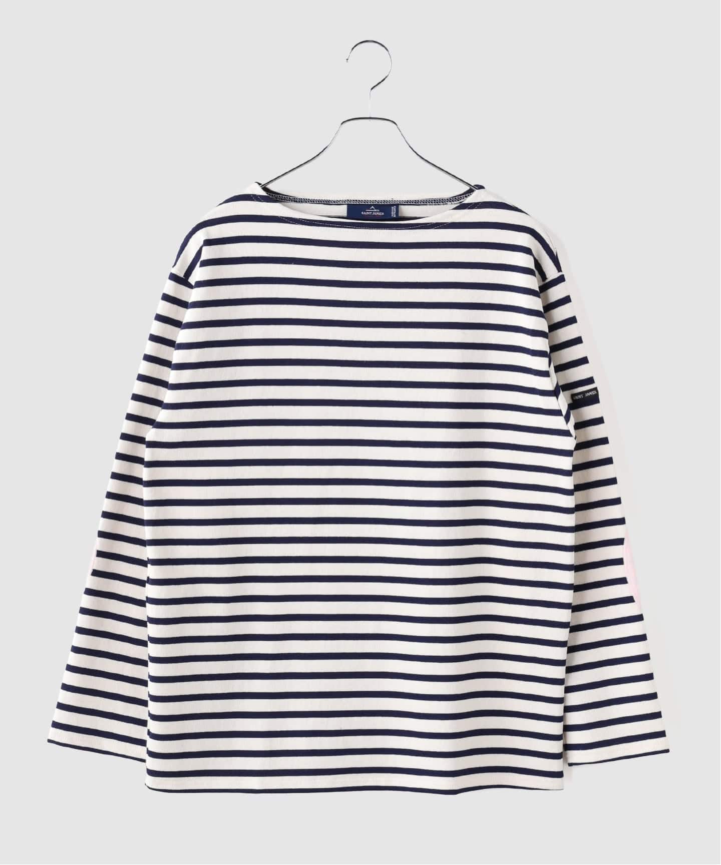 定価1.3万円 SAINT JAMES エルボーパッチ ボーダーカットソー OUESSANT ELBOW PATCH / ウェッソン エルボーパッチ ボーダー（Tシャツ