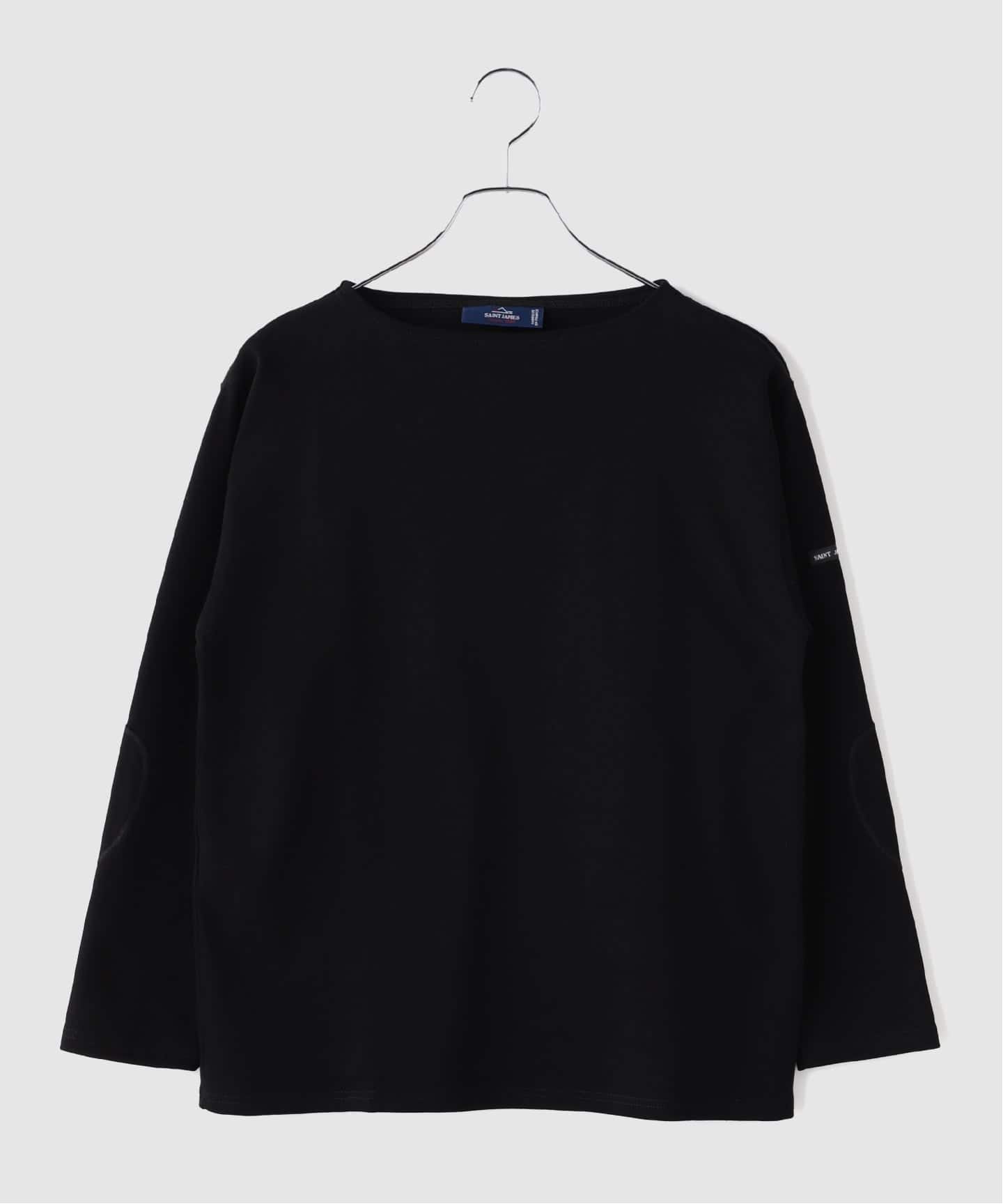 Neil Barrett エルボーレザーパッチ長袖カットソー ブラックxs OUESSANT HEART ELBOW PATCH / ウェッソン ハートエルボーパッチ