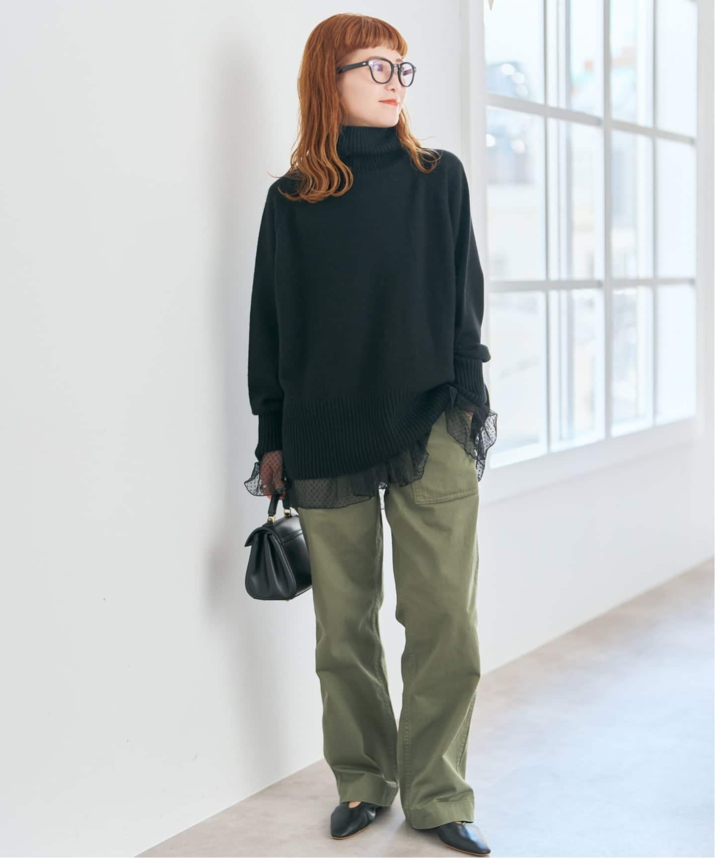 追加4》チュールドットチュニックプルオーバー（Tシャツ／カットソー