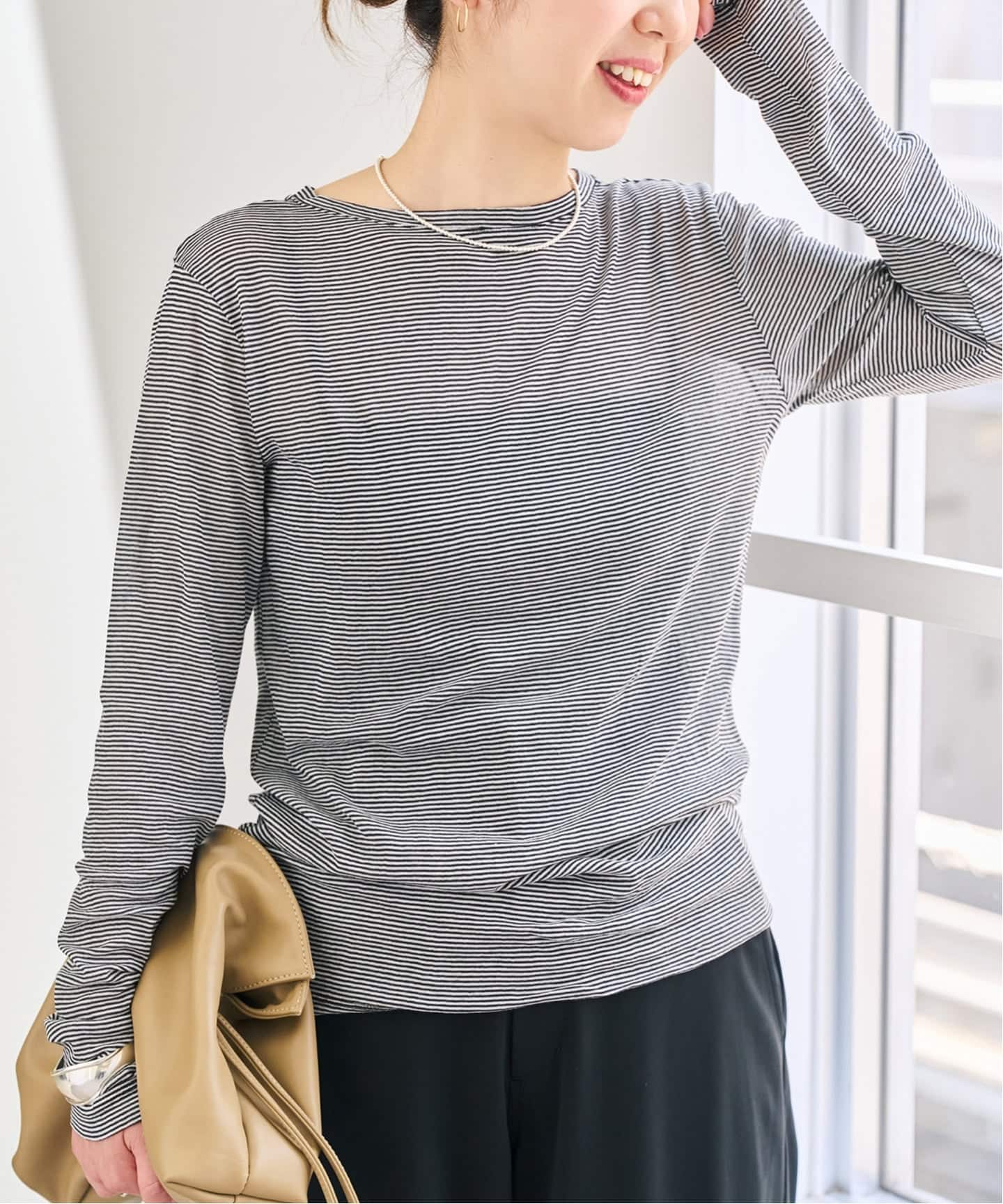 新色有り / 追加2》シアーボートネックプルオーバー（Tシャツ