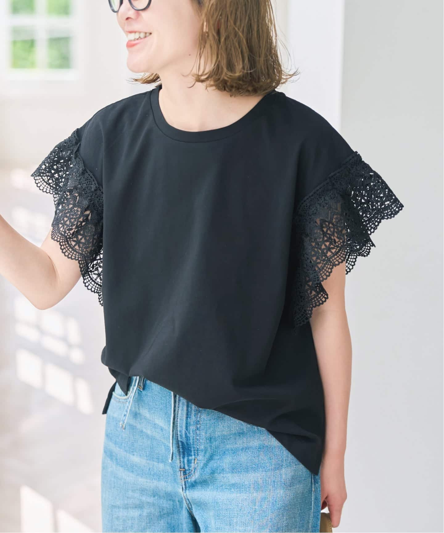 ケミカルレーススリーブプルオーバー（Tシャツ／カットソー）｜Spick