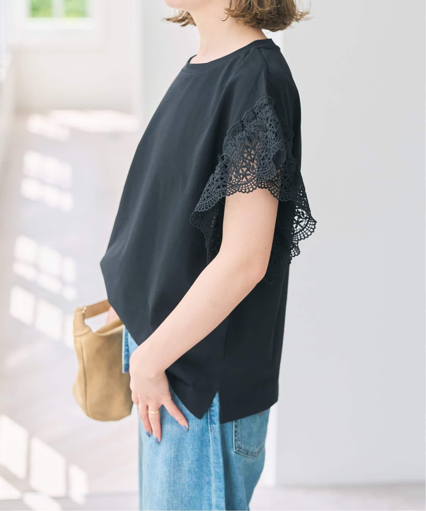 ケミカルレーススリーブプルオーバー（Tシャツ／カットソー）｜Spick