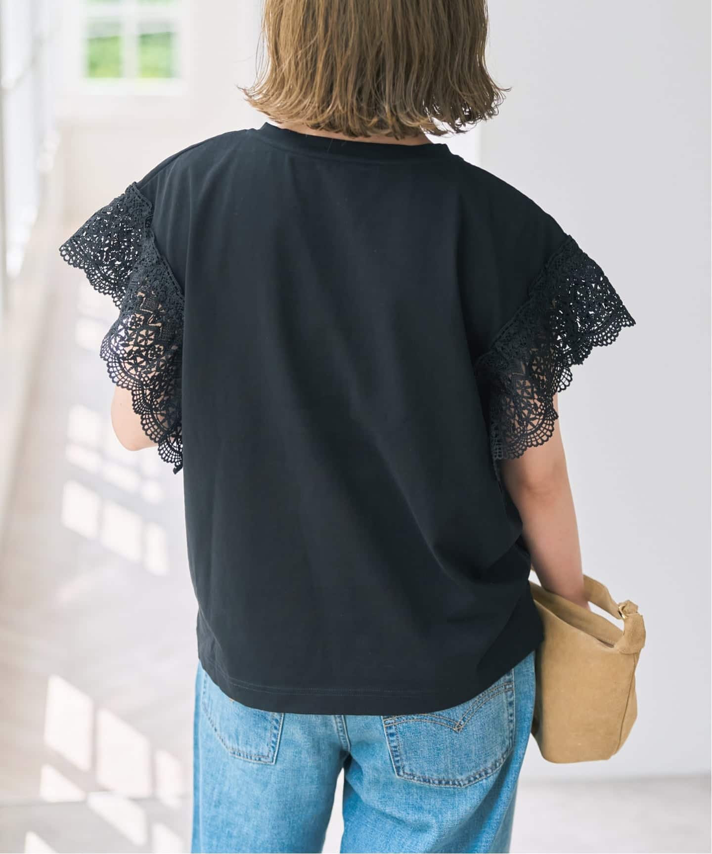 ケミカルレーススリーブプルオーバー（Tシャツ／カットソー）｜Spick