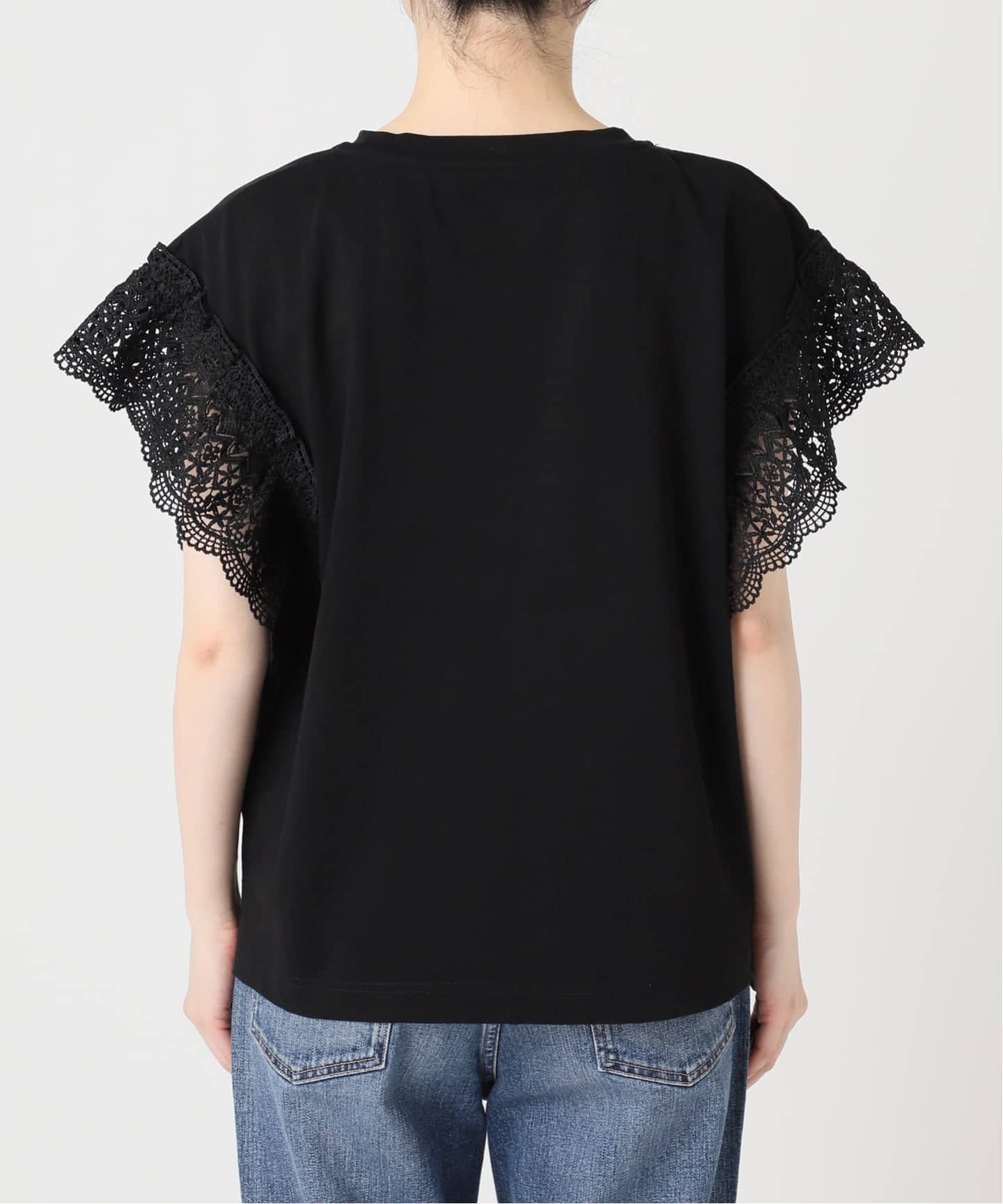 追加》ケミカルレーススリーブプルオーバー（Tシャツ／カットソー