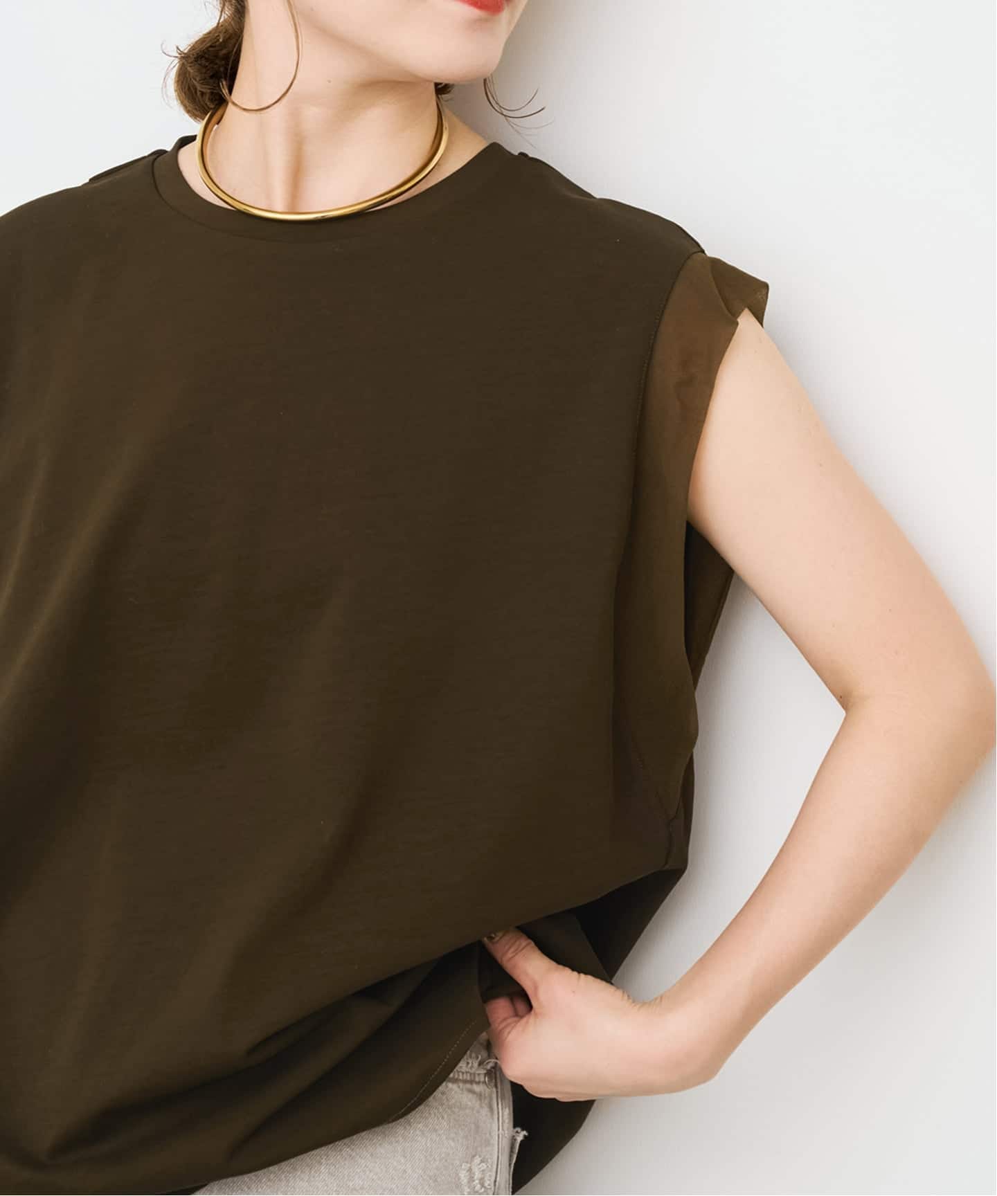 オーガンジーコンビルーズプルオーバー（Tシャツ／カットソー）｜Spick