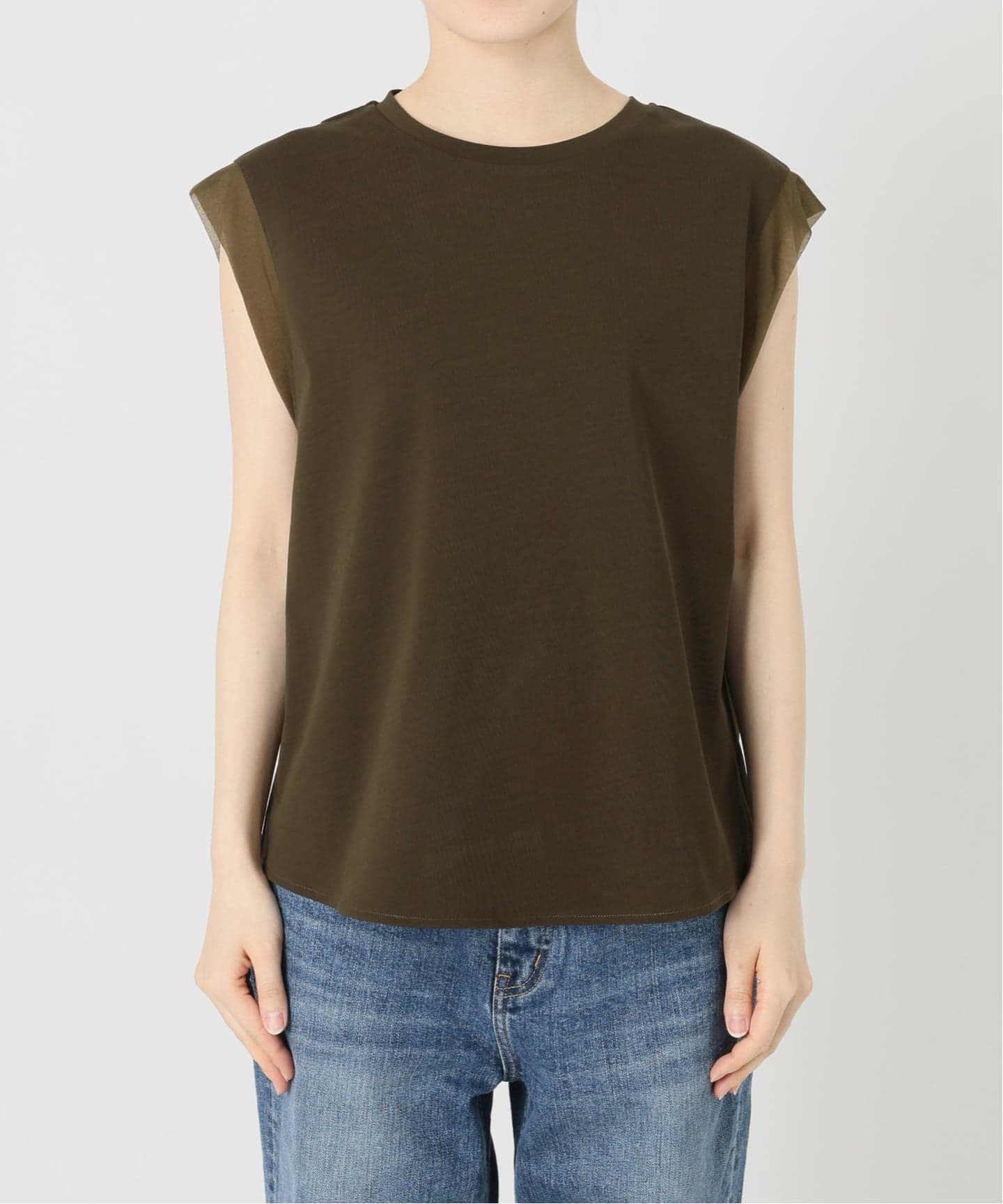オーガンジーコンビルーズプルオーバー（Tシャツ／カットソー）｜Spick