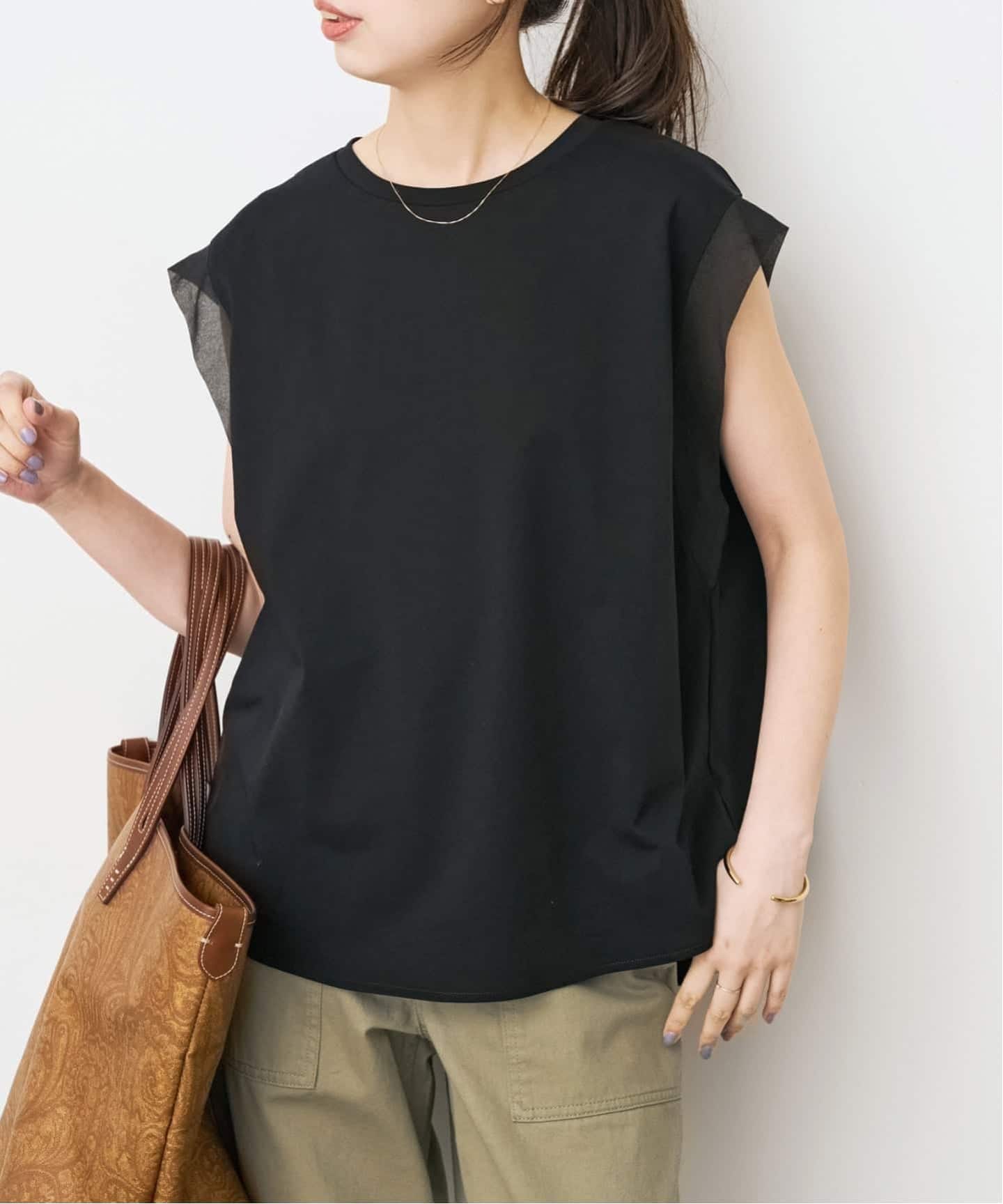 Spick & Span⭐︎今季新品　オーガンジーコンビルーズプルオーバー 追加予約》オーガンジーコンビルーズプルオーバー（Tシャツ