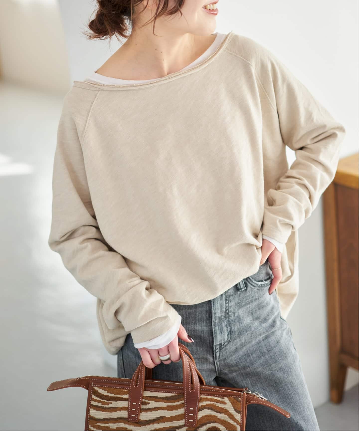 WEB限定 / 追加》コットンスラブクルーネックプルオーバー（Tシャツ