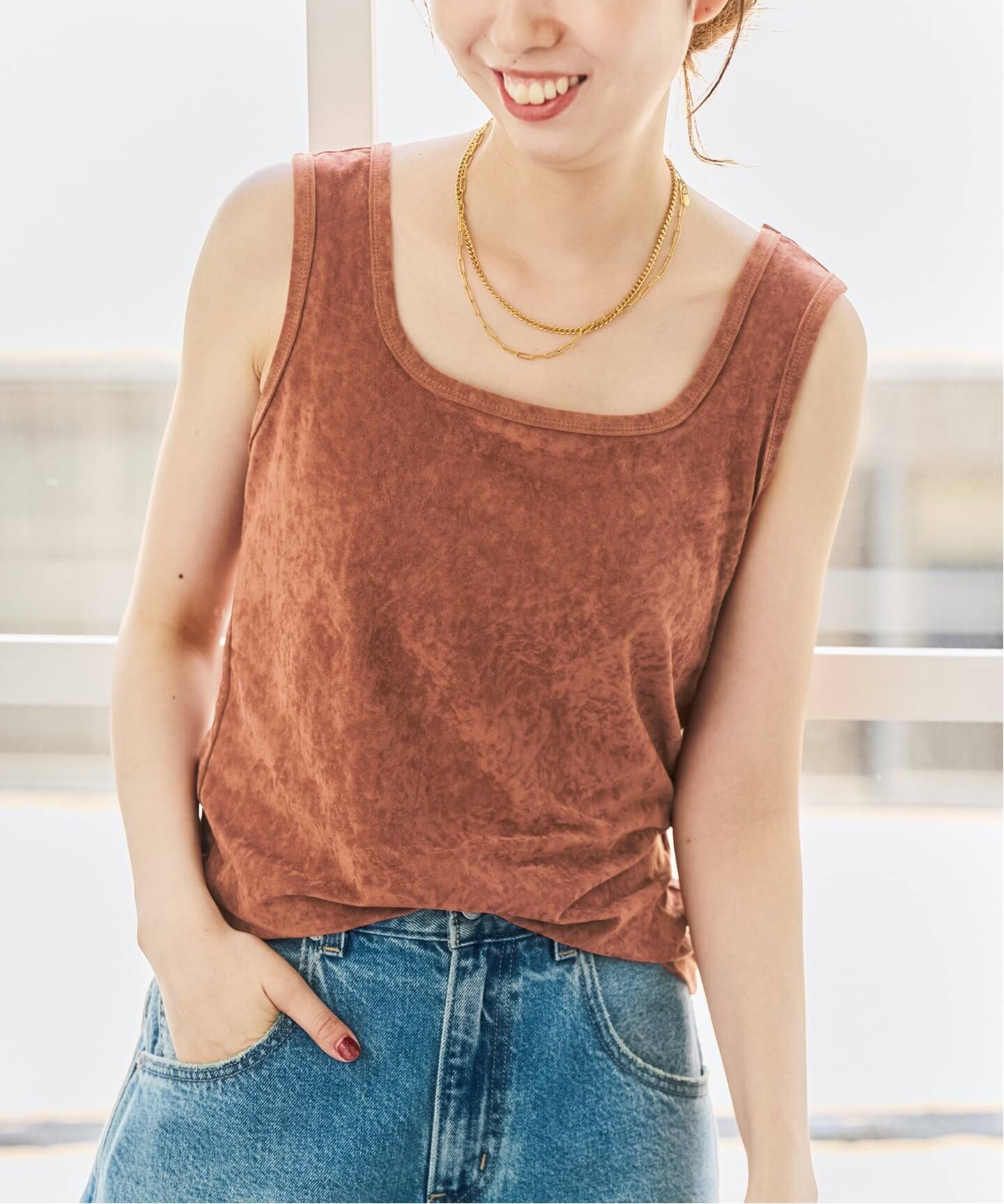 Spick&Span ベロアスクエアネックタンクトップ TAベロアスクエアネックタンクトップ（タンクトップ）｜Spick & Span