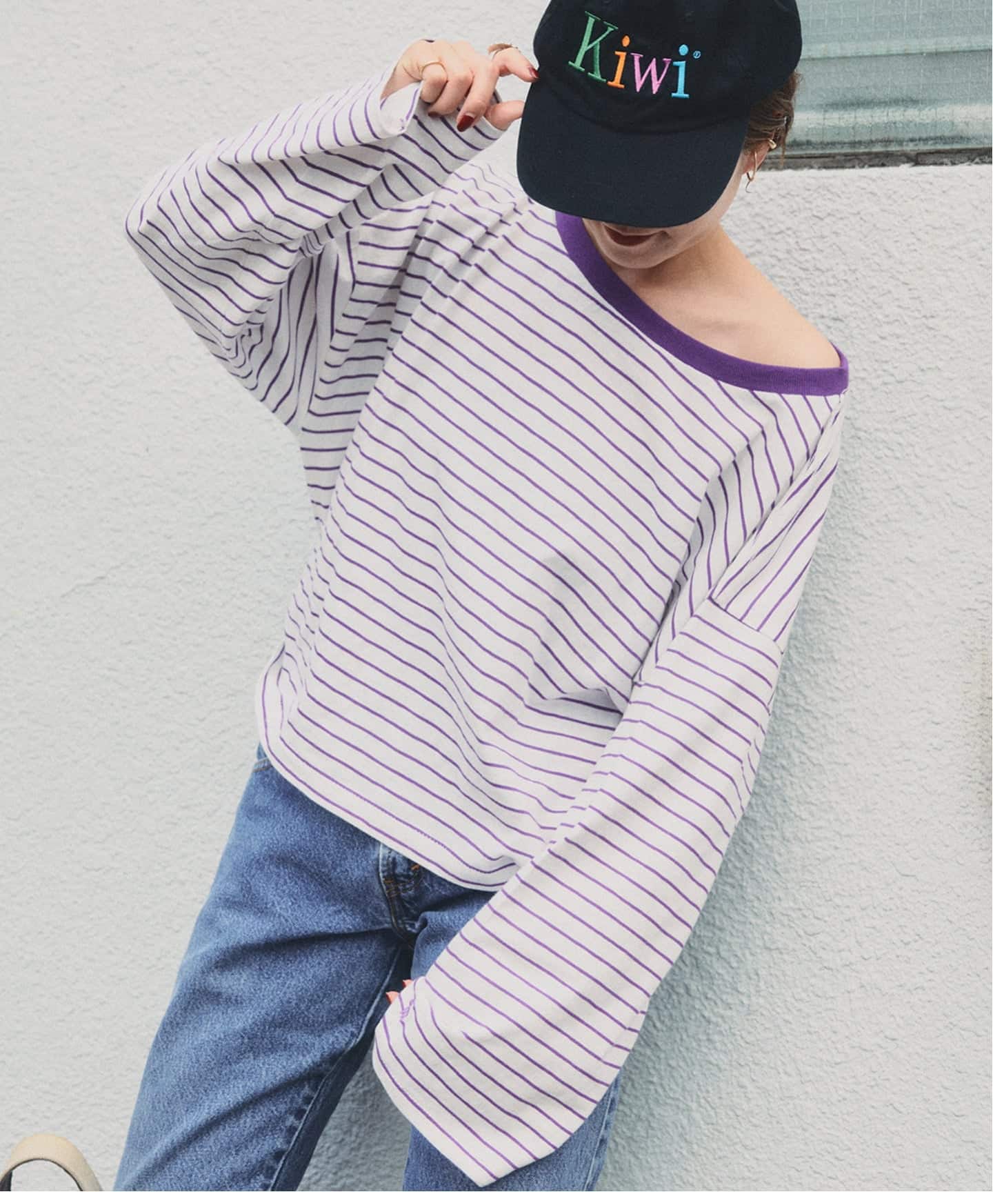 新品タグ付　スピックアンドスパン a&m ロングスリーブワイドボーダーTEE a&m ロングスリーブワイドボーダーTEE（Tシャツ／カットソー）｜Spick