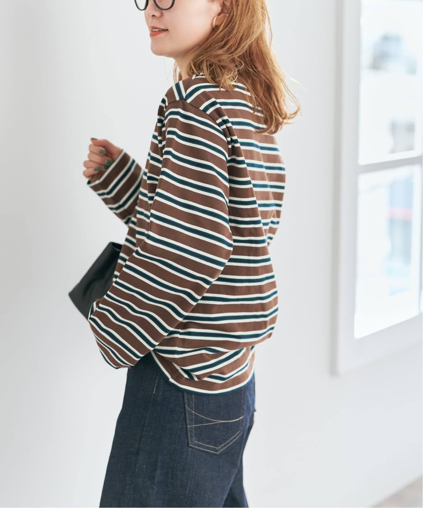 【新品未使用】spick&amp;span/ボーダーシャツ Spick＆Span（スピック アンド スパン） tシャツ マルチボーダーT