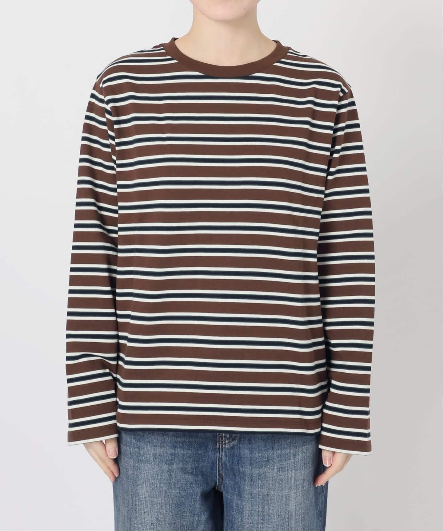 トラディショナルウェザーウェア スピックアンドスパン ボーダーTシャツ Spick＆Span（スピック アンド スパン） tシャツ シアーボーダーT