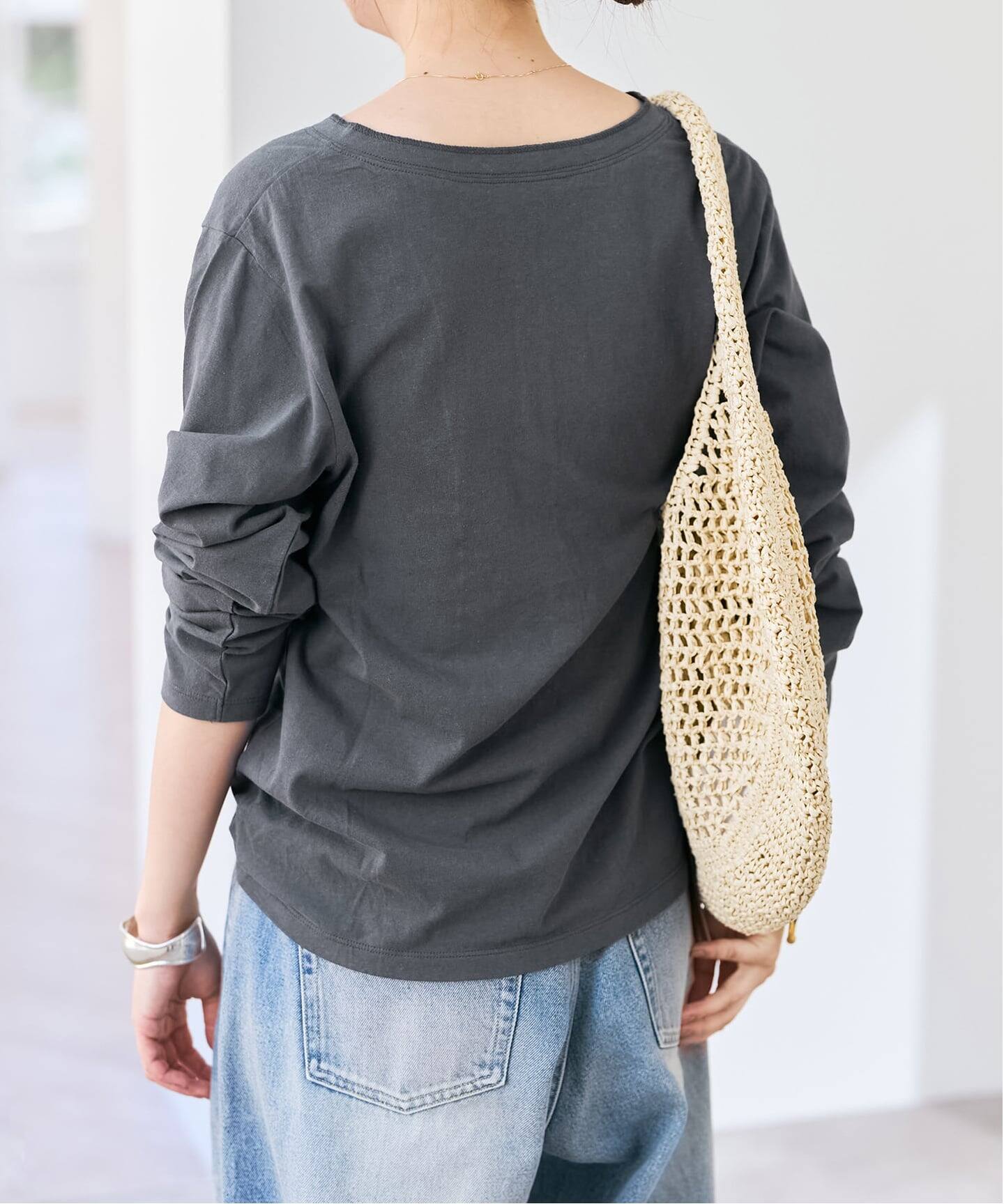 リネン混ヘンリーネックTシャツ（Tシャツ／カットソー）｜Spick & Span