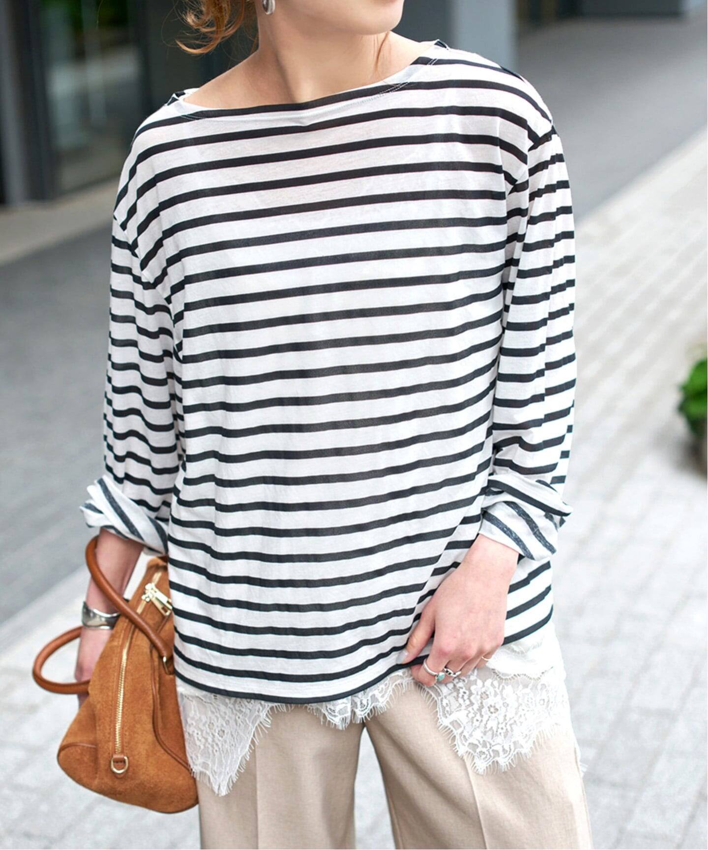シアーボーダーTシャツ（Tシャツ／カットソー）｜Spick & Span 