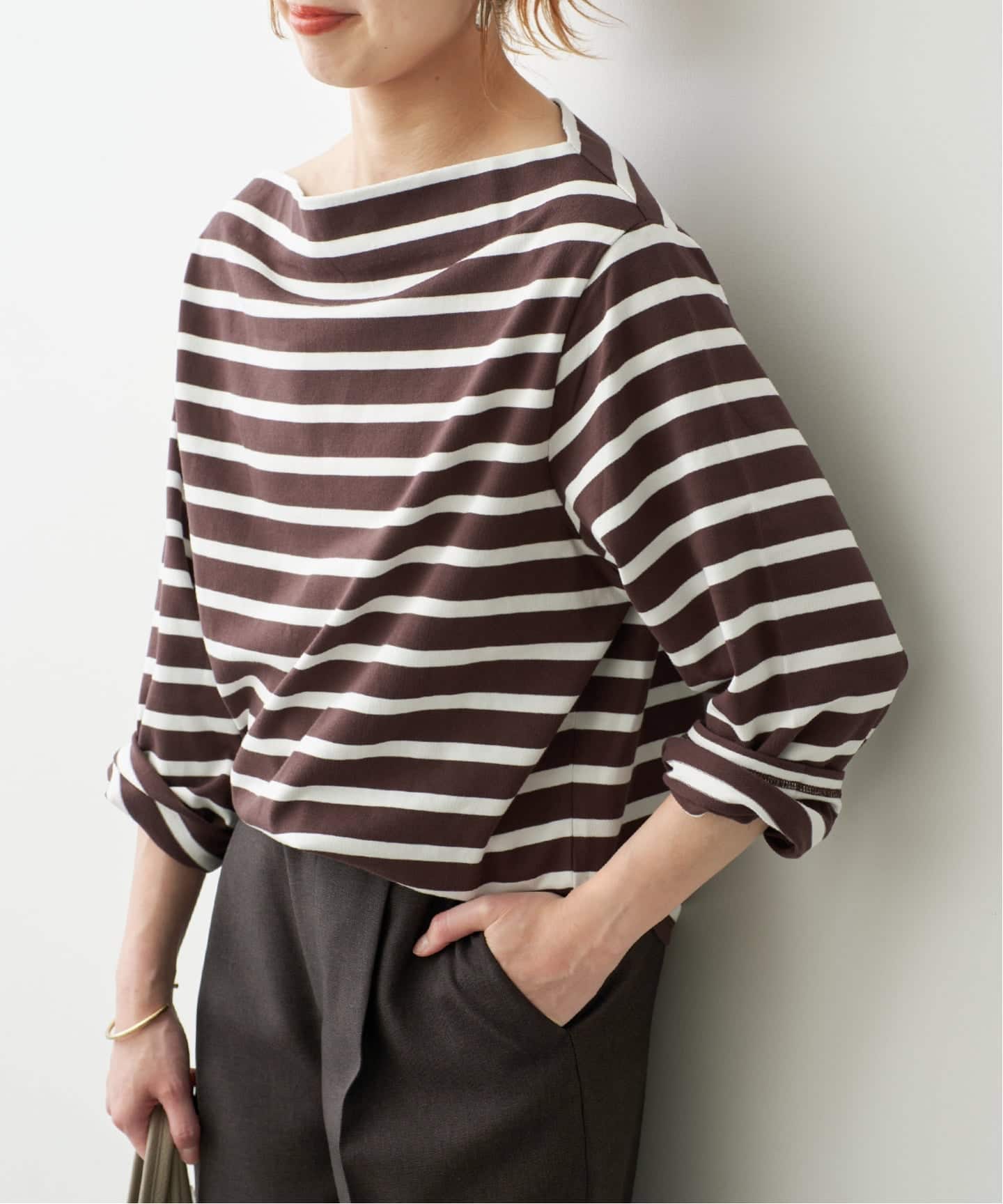 ボートネックロングスリーブTシャツ（Tシャツ／カットソー）｜Spick