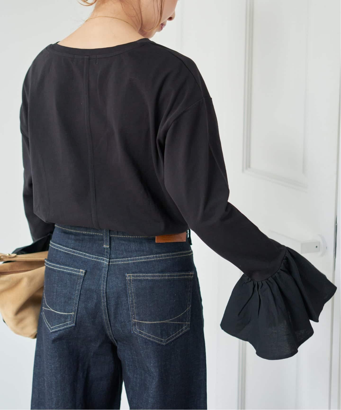 フリルスリーブクルーネックTEE（Tシャツ／カットソー）｜Spick & Span