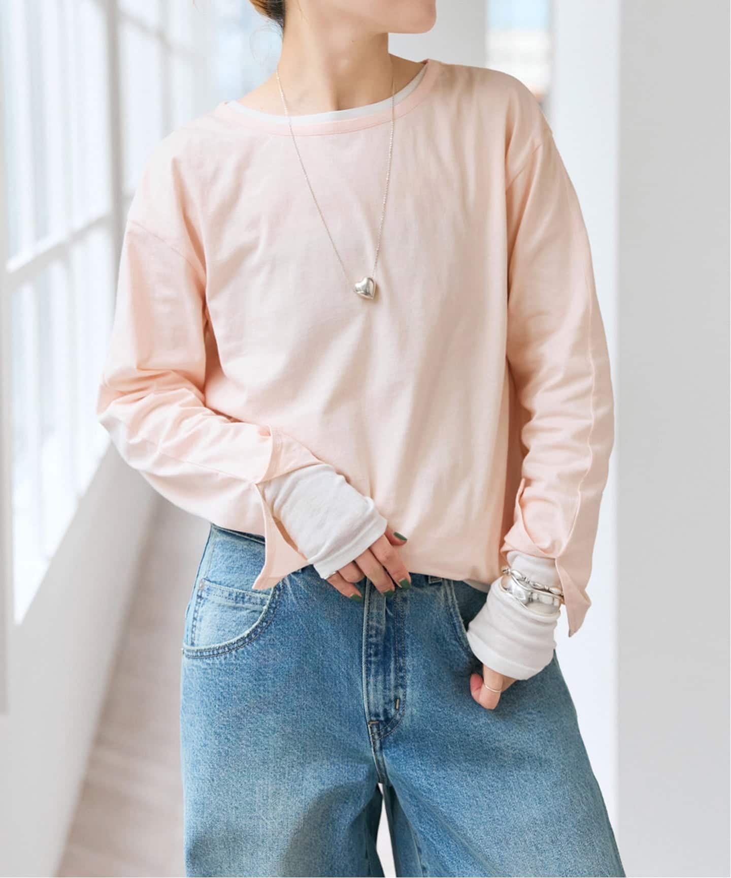 一部店舗+WEB限定》2枚SET レイヤードプルオーバー（Tシャツ