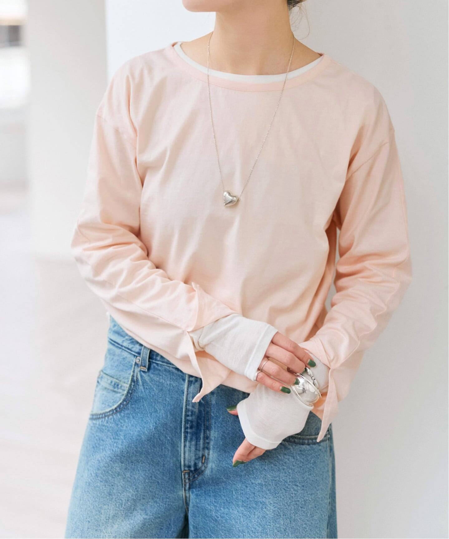 一部店舗+WEB限定》2枚SET レイヤードプルオーバー（Tシャツ