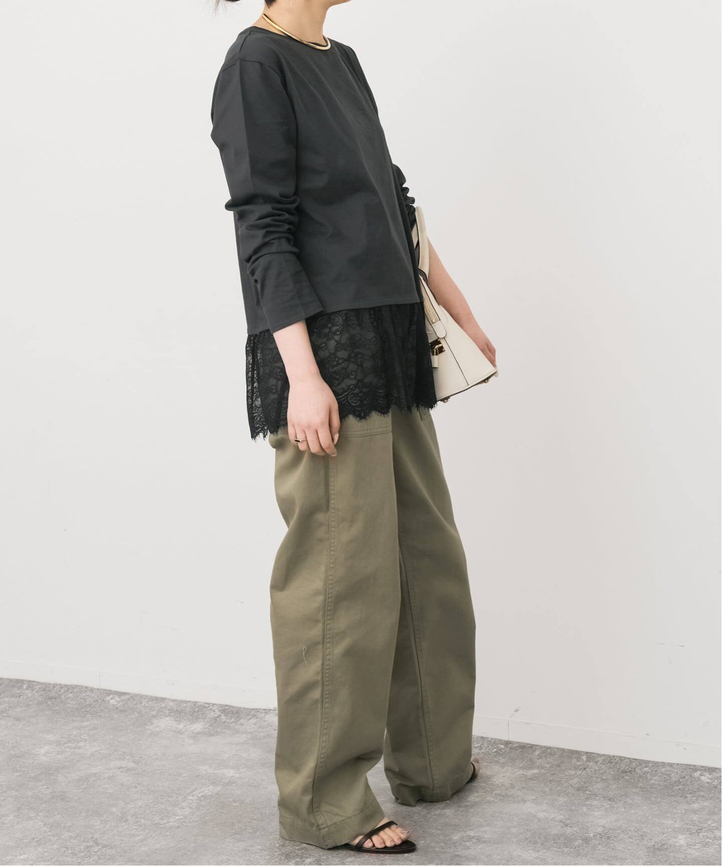 レースドッキングレイヤードプルオーバー（Tシャツ／カットソー