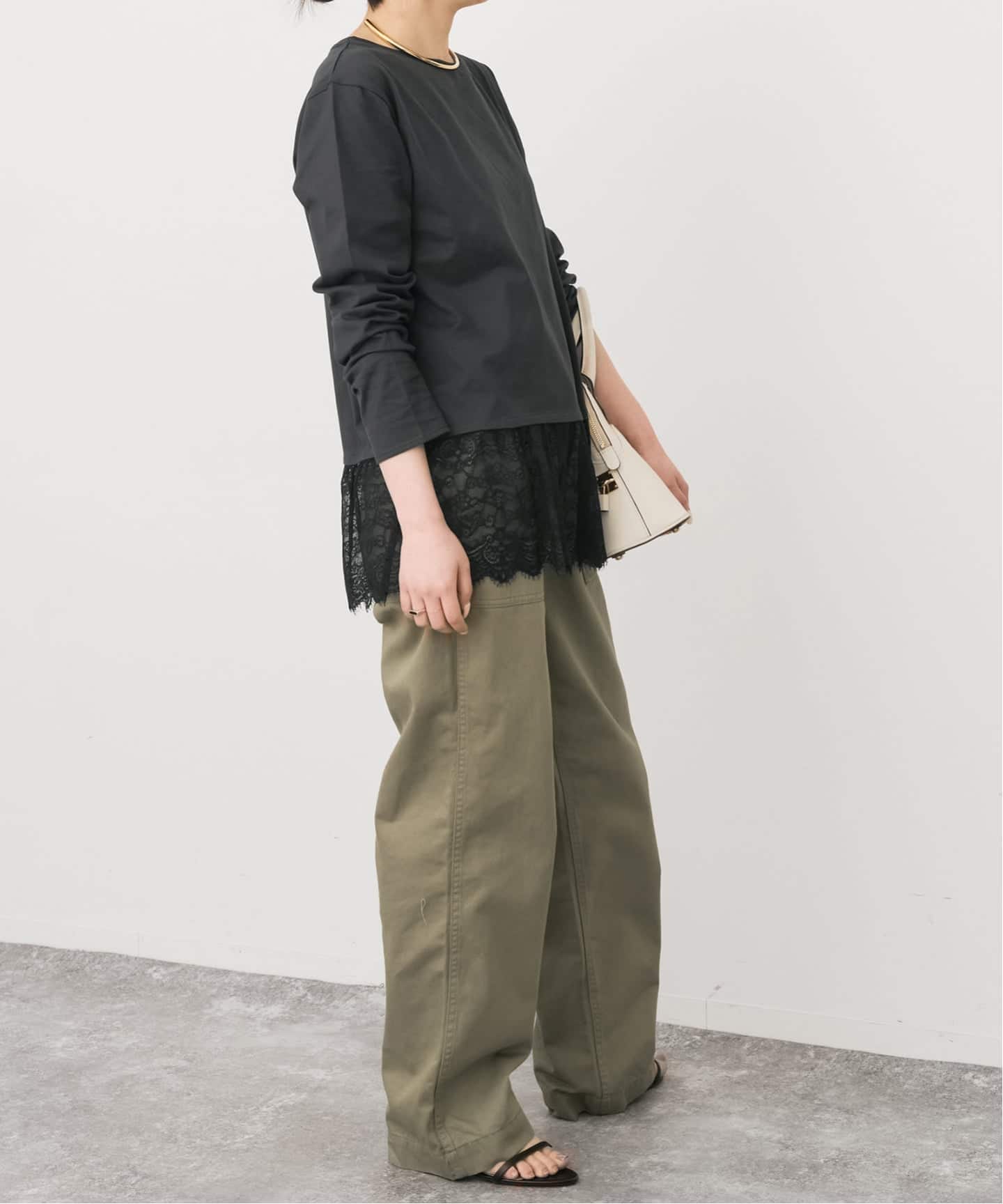 追加予約》レースドッキングレイヤードプルオーバー（Tシャツ
