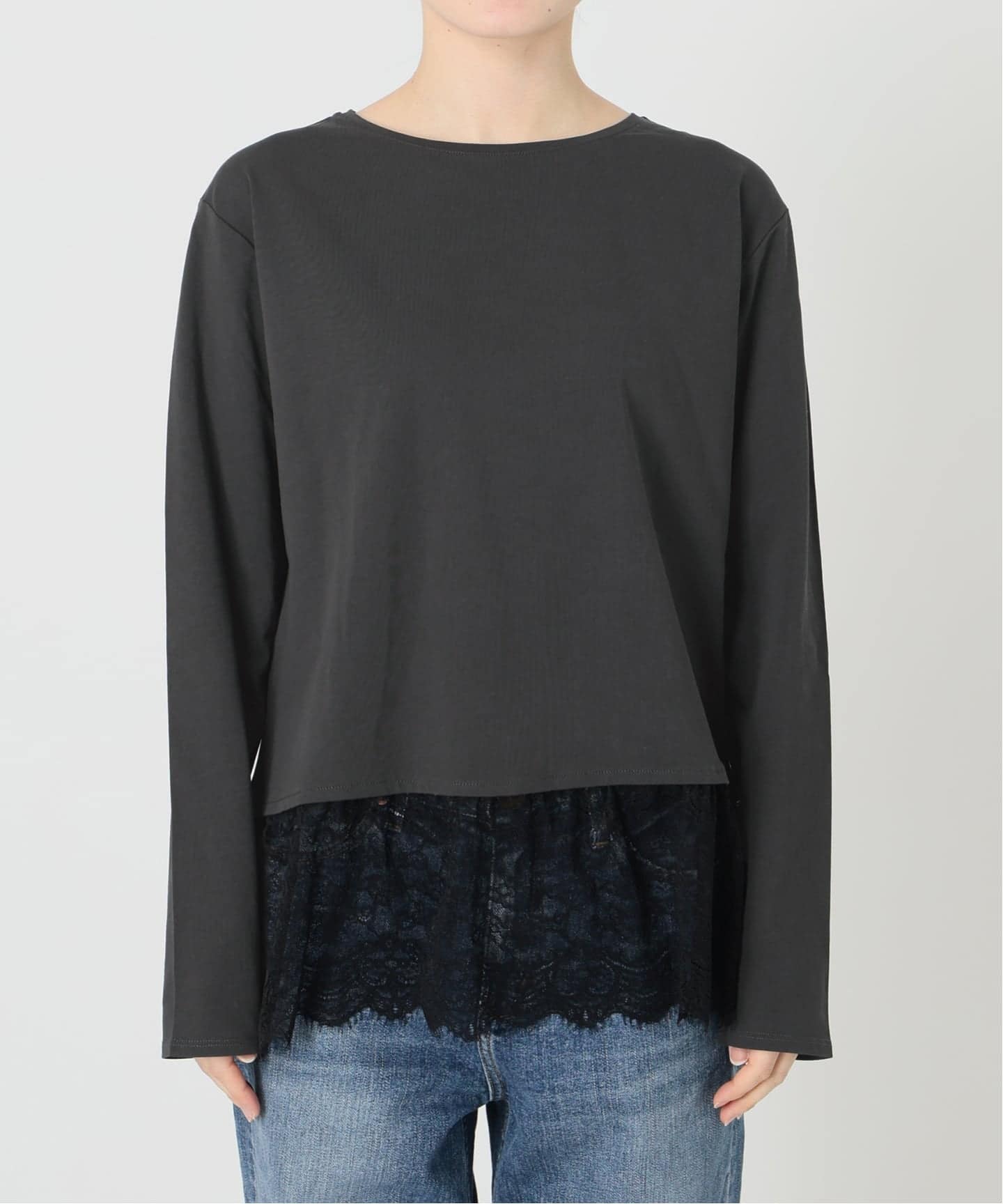 Spick＆Span レースドッキングレイヤードプルオーバー 追加予約》レースドッキングレイヤードプルオーバー（Tシャツ