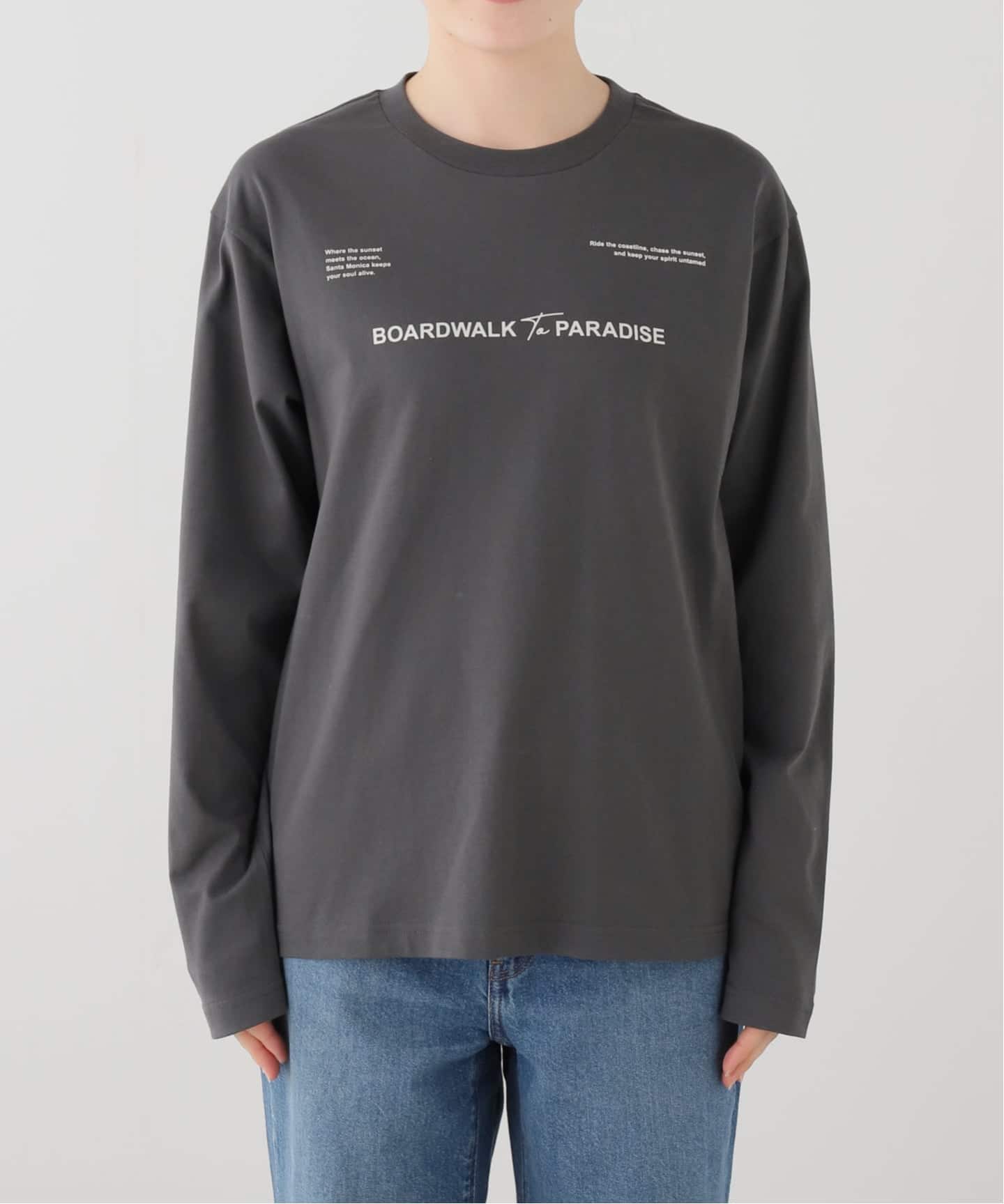 SpickandSpan大人気完売色 新品ミニ裏毛ビックTシャツ グレー Spick & Span｜スピック アンド スパンのTシャツ/カットソー通販