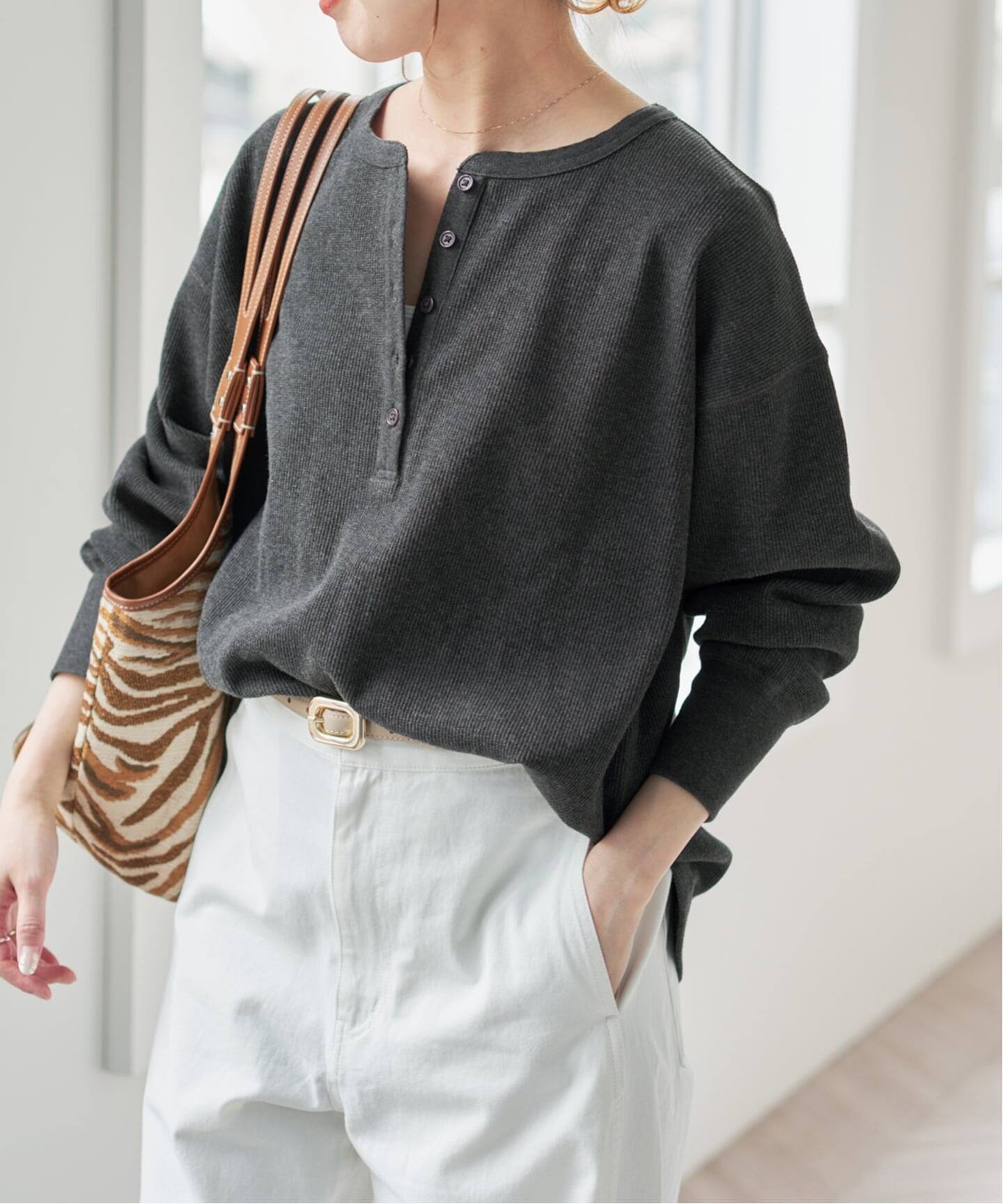 新色有り / 追加》2枚SETヘンリーネックプルオーバー（Tシャツ