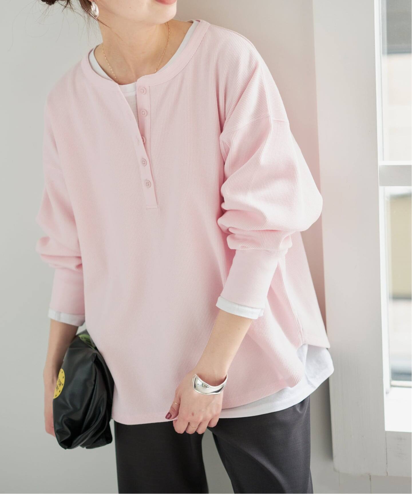 新色有り / 追加》2枚SETヘンリーネックプルオーバー（Tシャツ