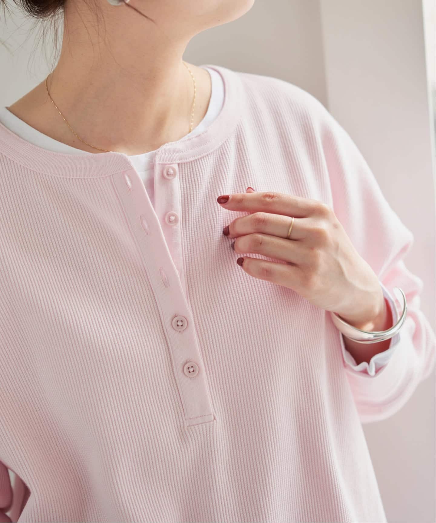 新色有り / 追加》2枚SETヘンリーネックプルオーバー（Tシャツ