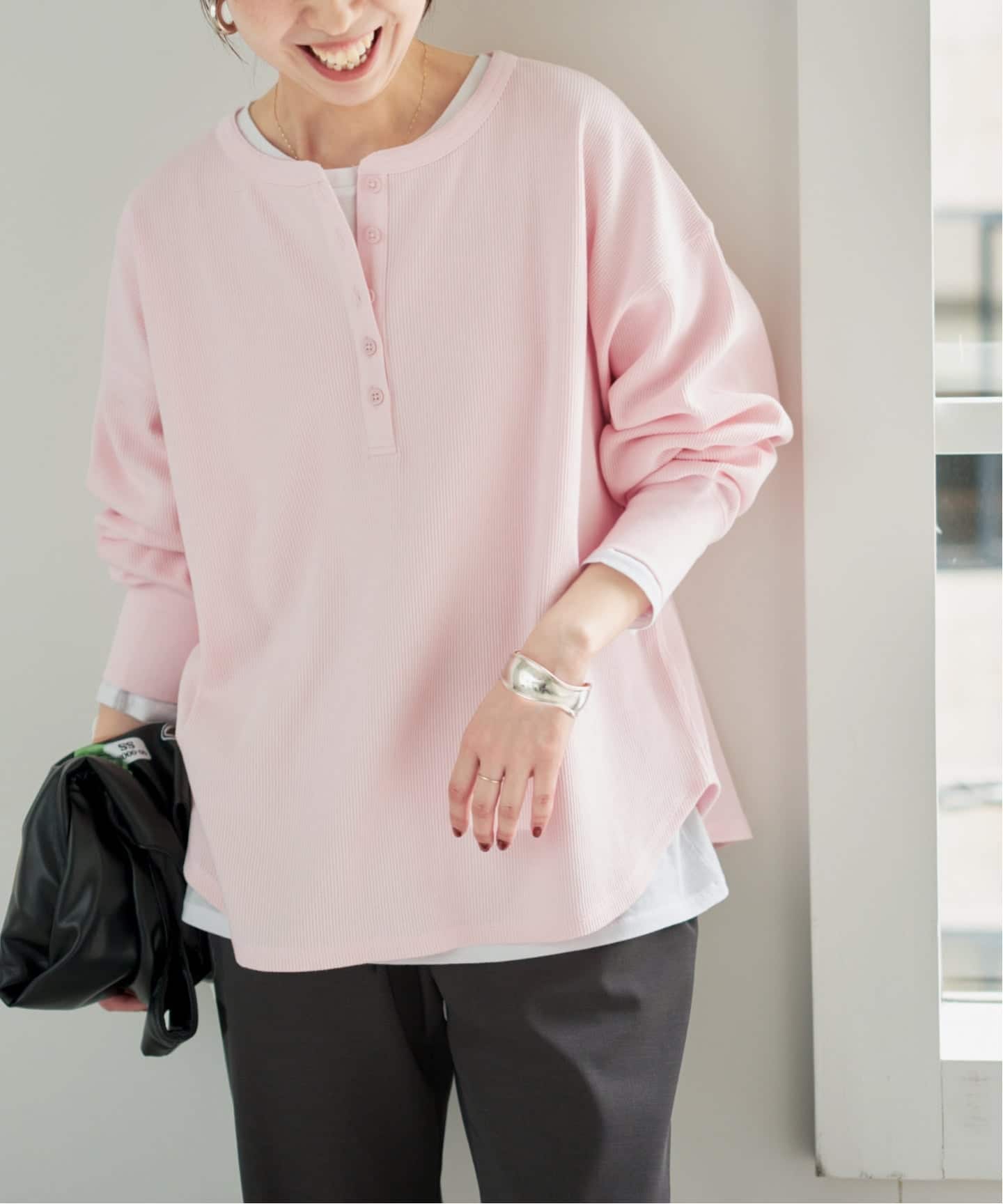 新色有り / 追加》2枚SETヘンリーネックプルオーバー（Tシャツ