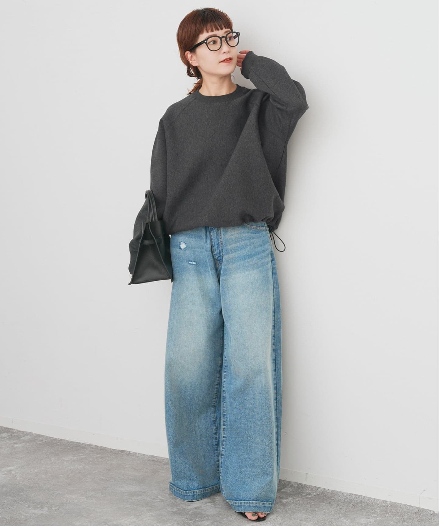 新色有り / 追加》ダンボールヘムギャザープルオーバー（Tシャツ