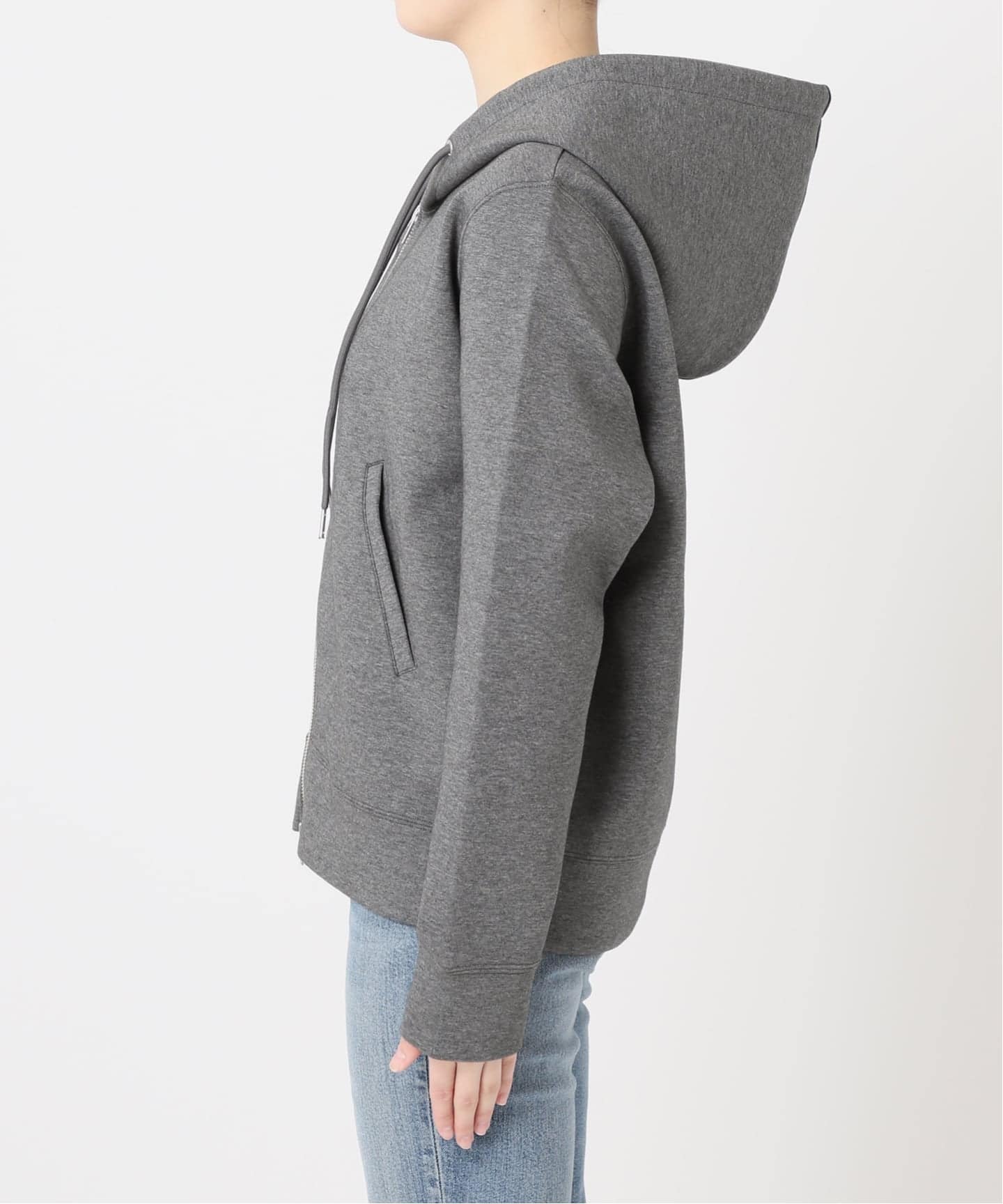 【Spick and Span】ストレッチジップフードパーカー グレー WEB限定カラー有り / 追加予約》ストレッチジップフードパーカー
