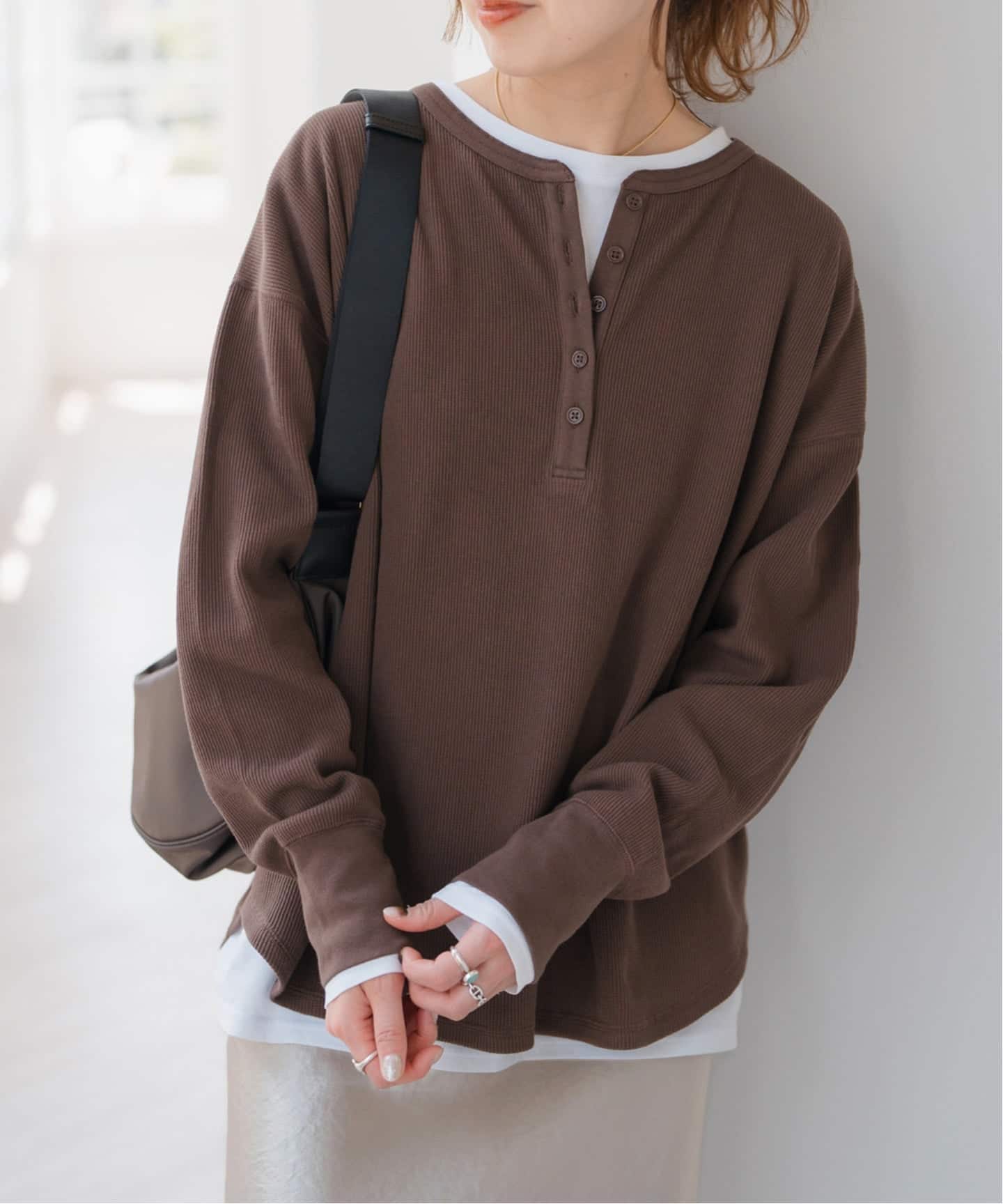 WEB限定 / 追加予約》2枚SETヘンリーネックプルオーバー（Tシャツ