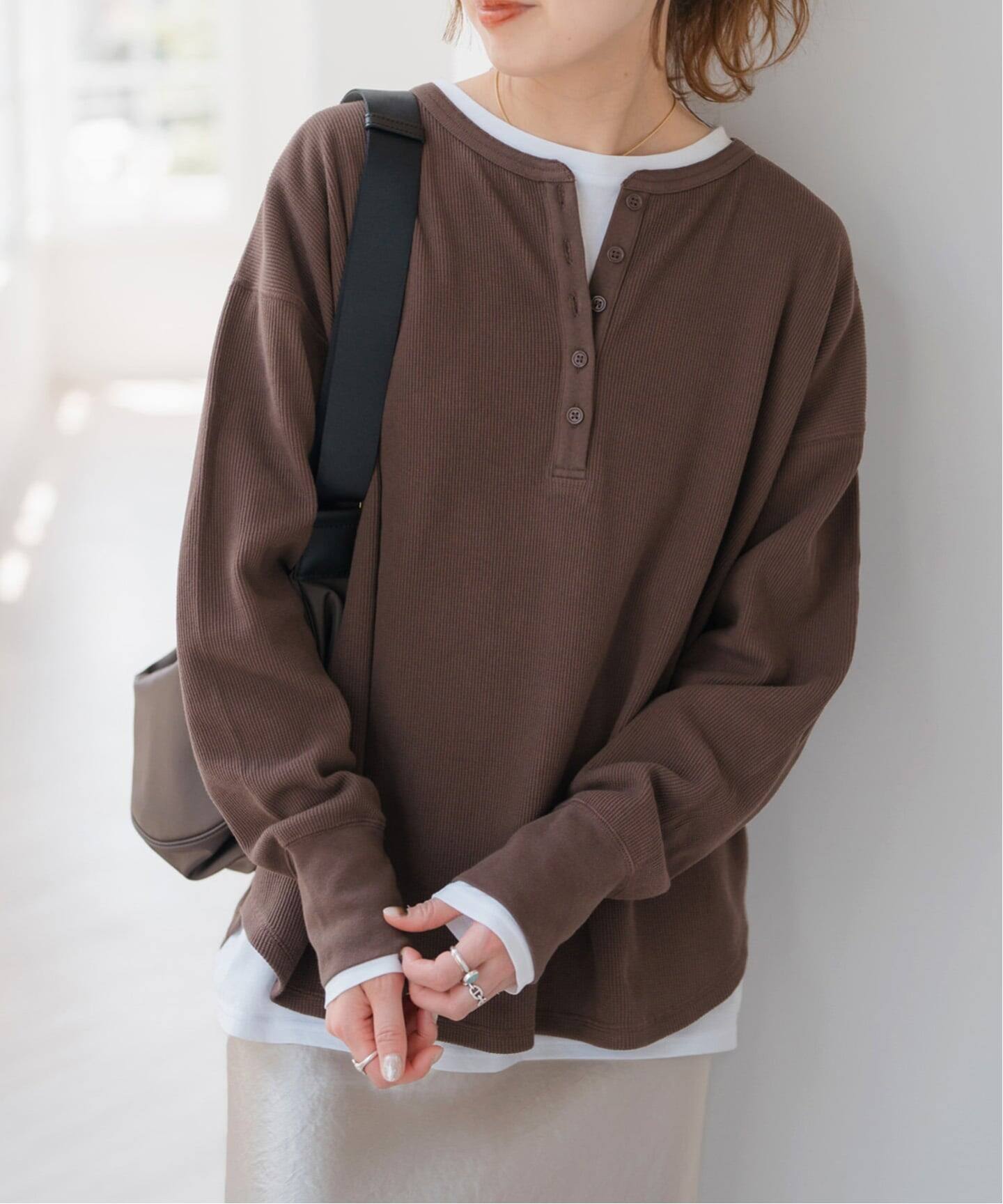 WEB限定 / 追加》2枚SETヘンリーネックプルオーバー（Tシャツ
