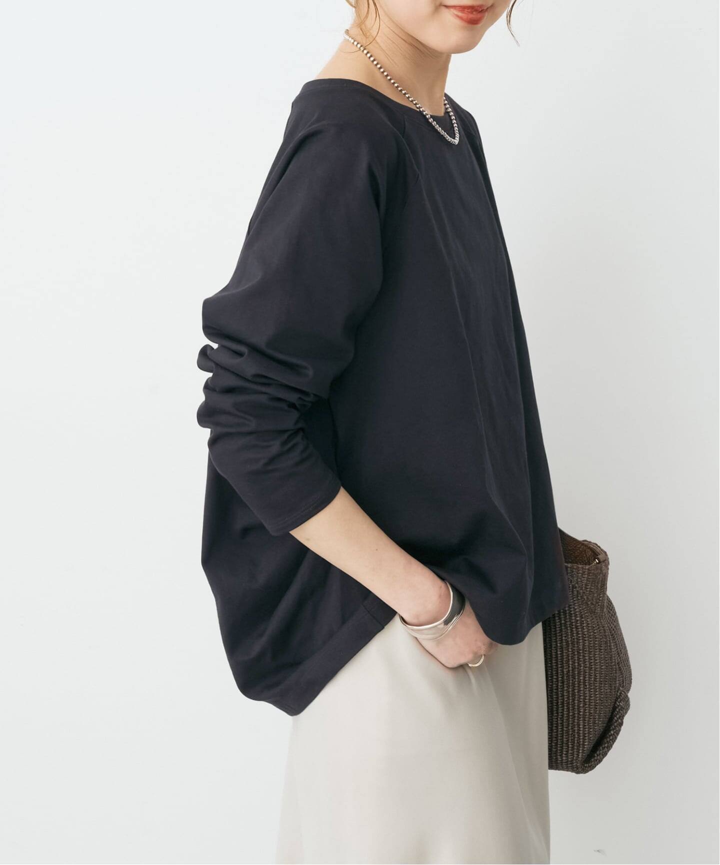 ticca ⚘ ボートネックシャツプルオーバー Aletta vita 大人カジュアル プルオーバー レディース トップス 春 秋