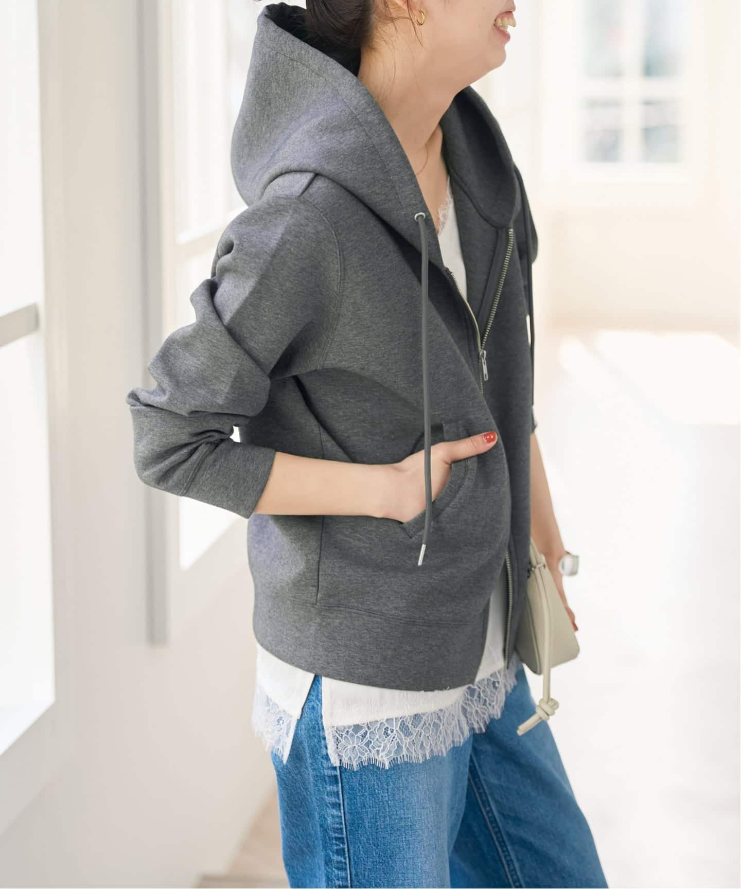 新色有り / 追加》ストレッチジップフードパーカー（パーカー）｜Spick