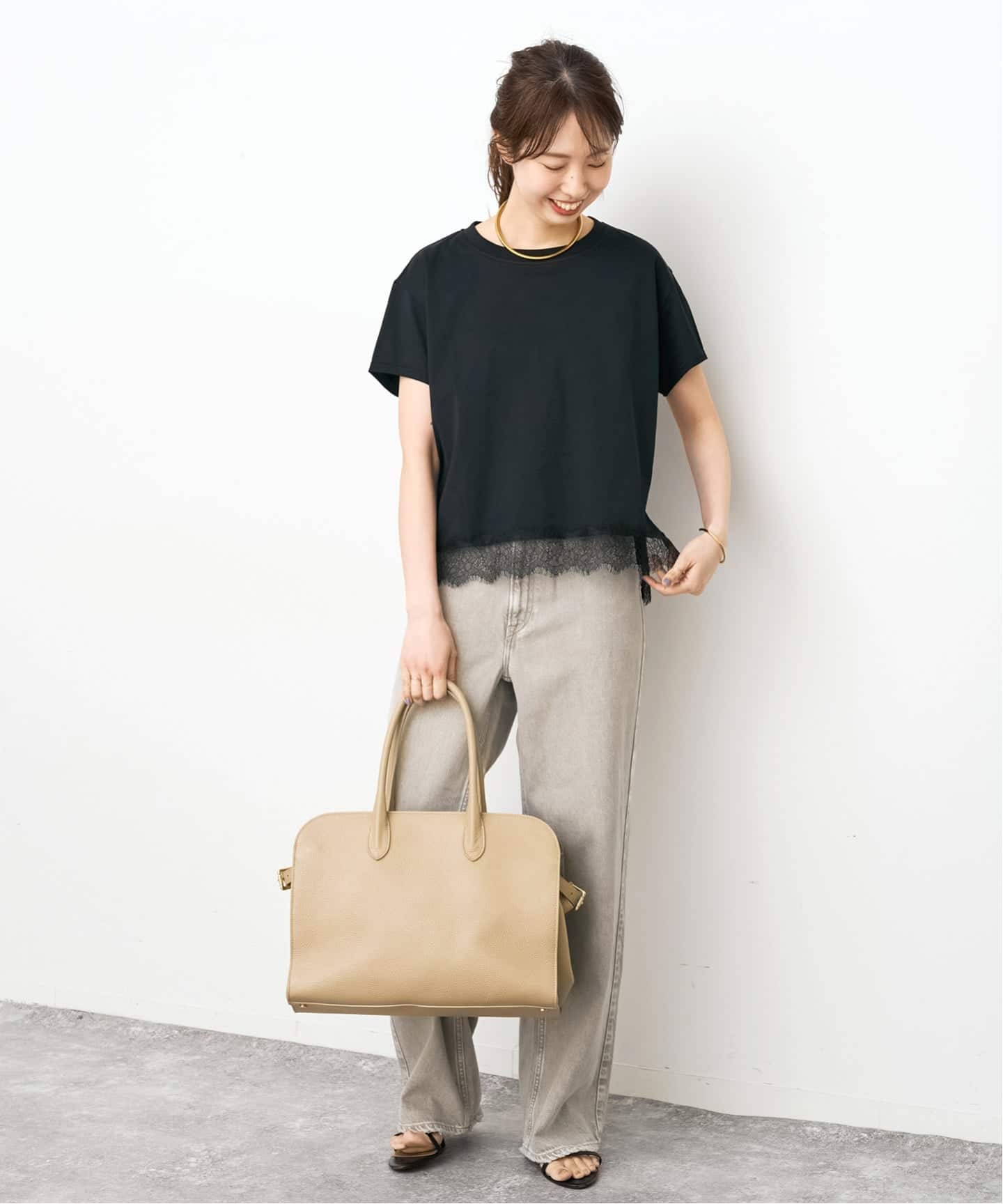 追加》ヘムレース付きTシャツ（Tシャツ／カットソー）｜Spick & Span