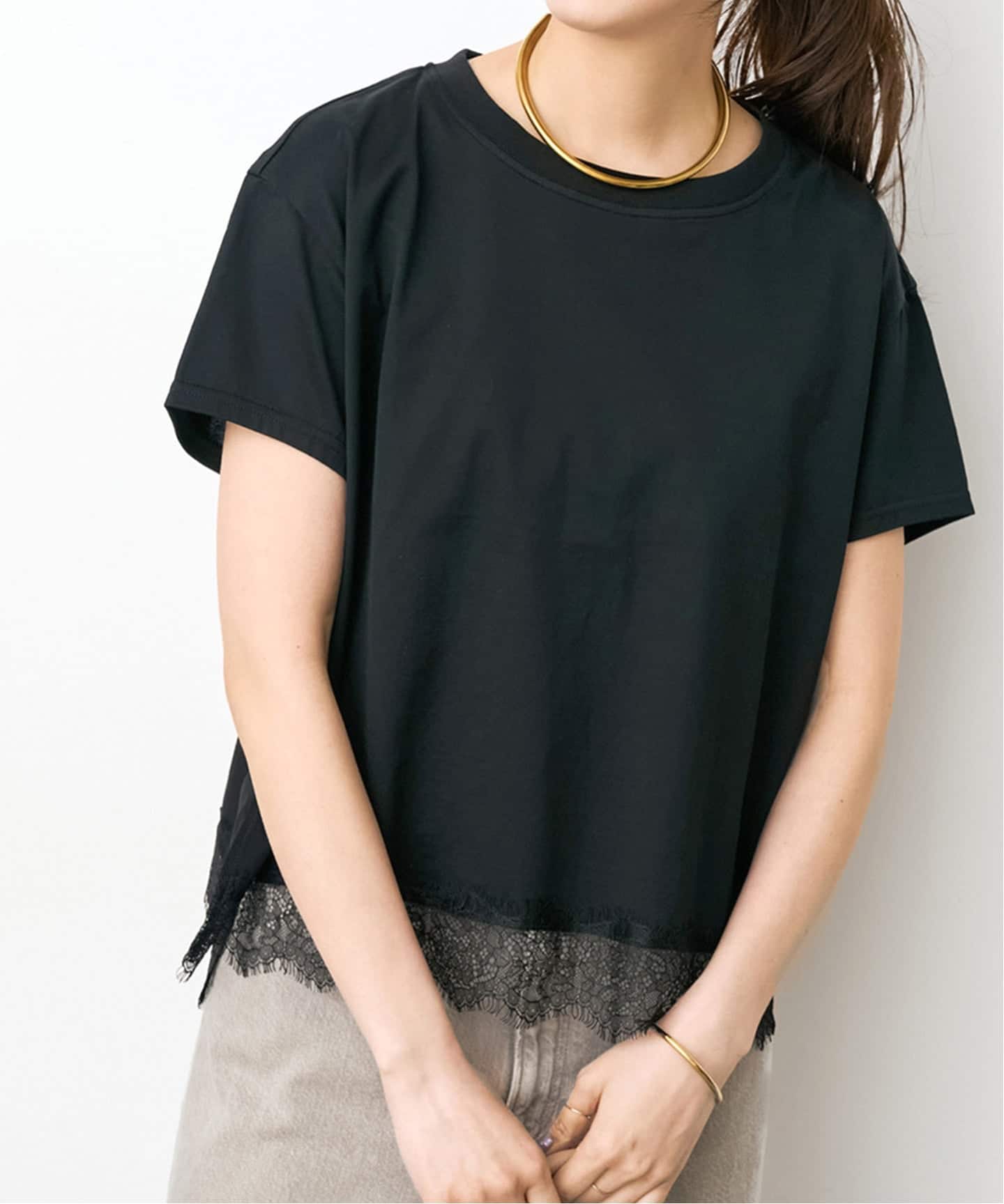 追加》ヘムレース付きTシャツ（Tシャツ／カットソー）｜Spick & Span