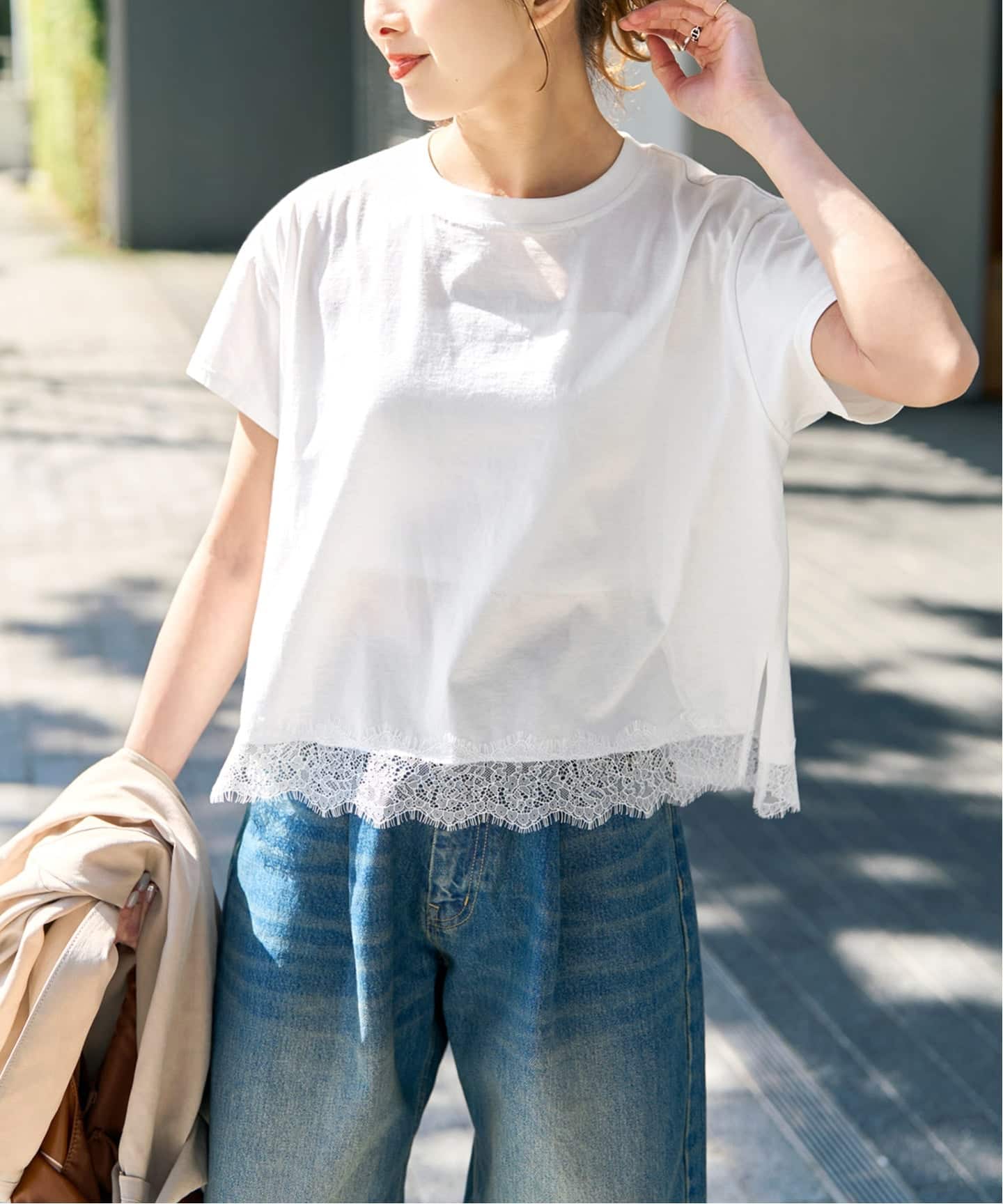 追加2》ヘムレース付きTシャツ（Tシャツ／カットソー）｜Spick & Span