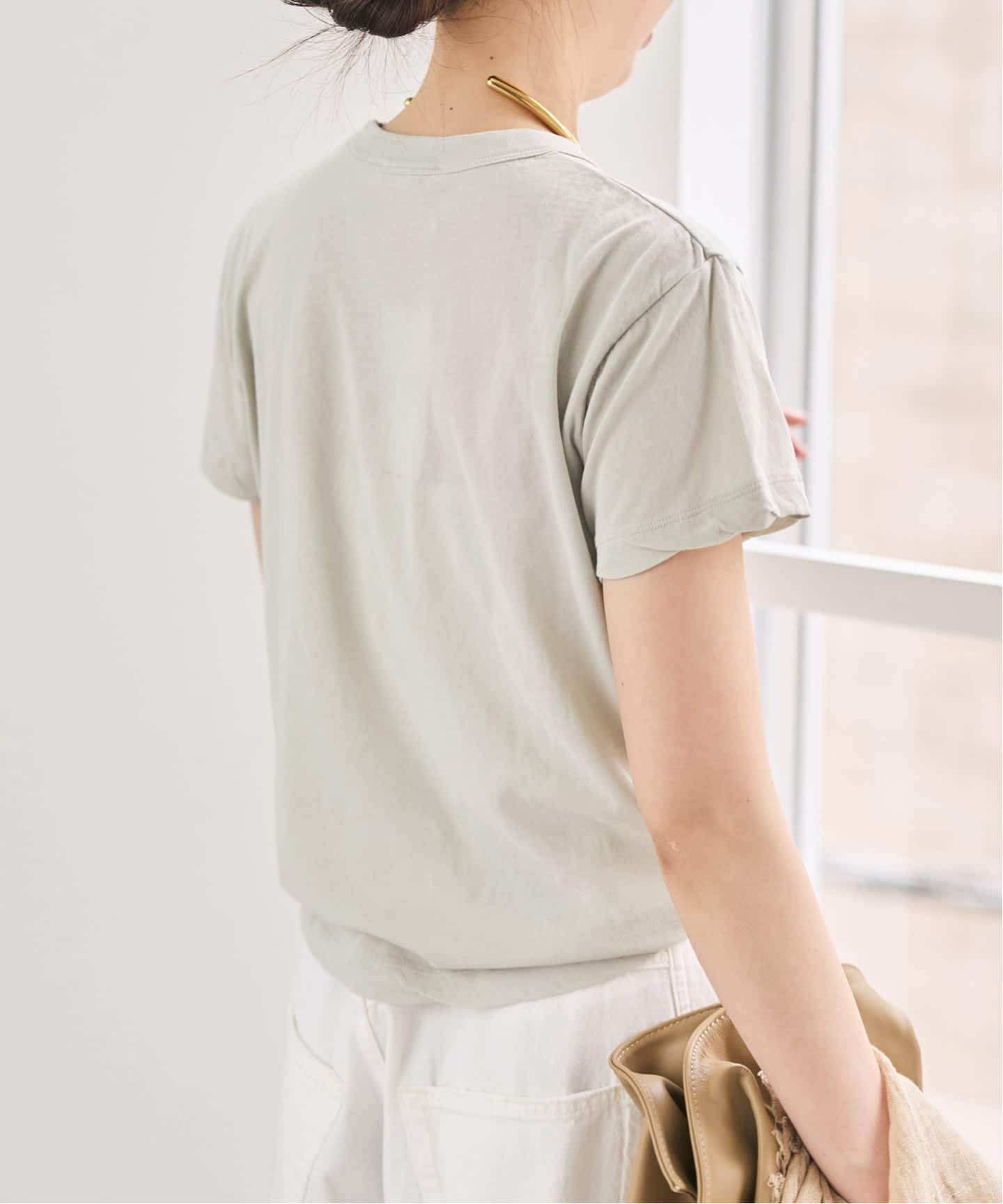 新色有り / 追加》ATON/エイトン FRESCA SINGLE JERSEY TIGHT FIT T-SH