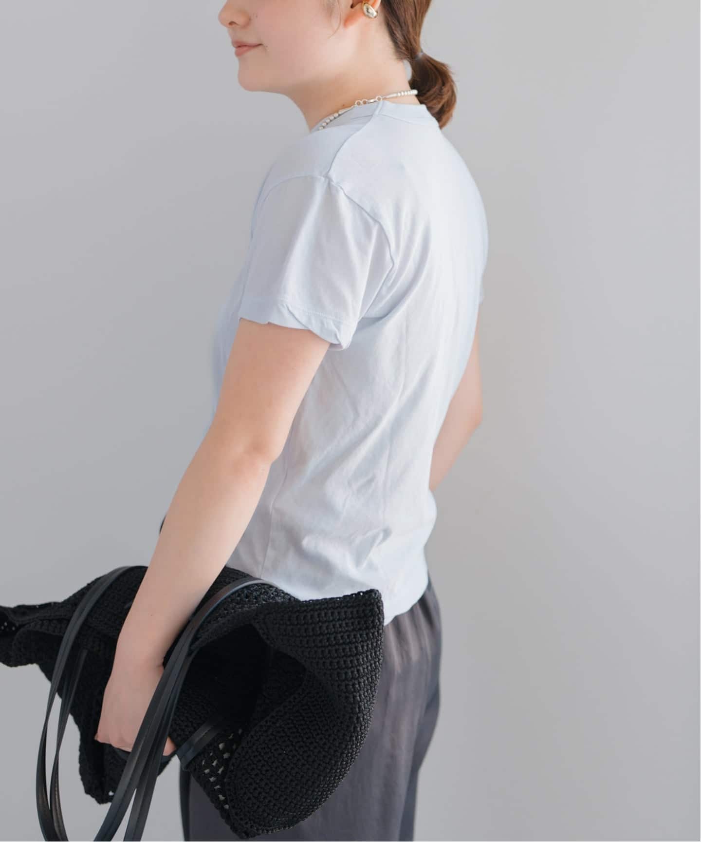 新色有り / 追加》ATON/エイトン FRESCA SINGLE JERSEY TIGHT FIT T-SH