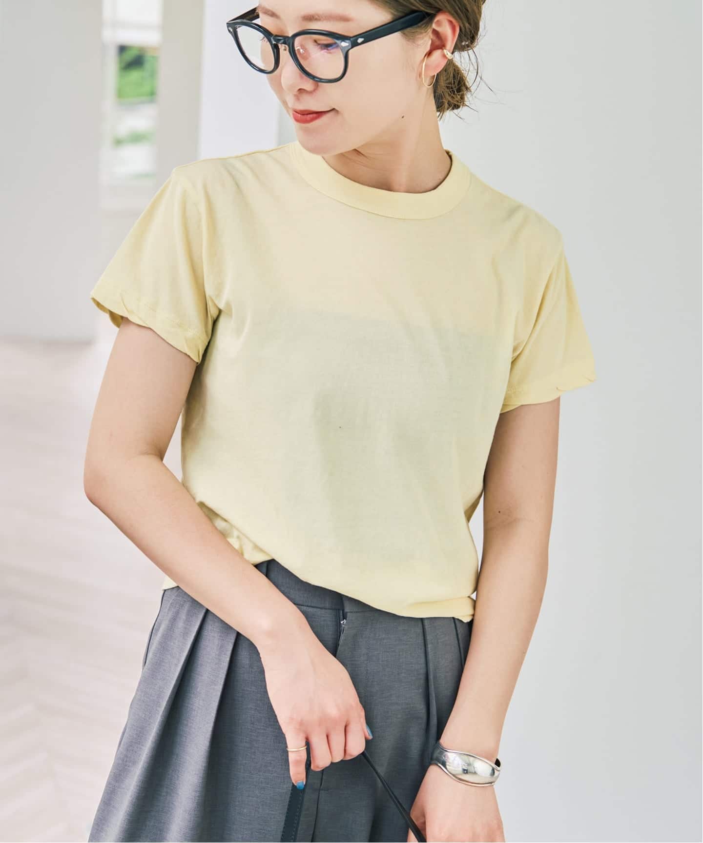 新色有り / 追加》ATON/エイトン FRESCA SINGLE JERSEY TIGHT FIT T-SH
