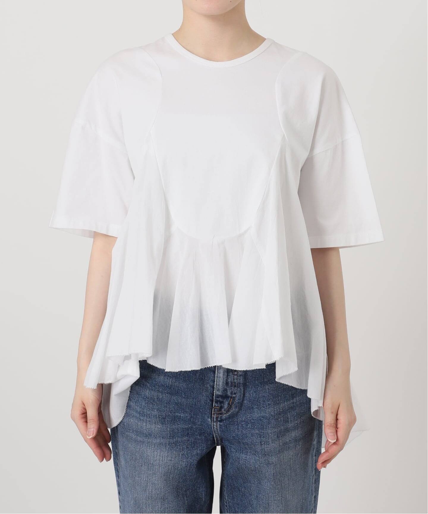 AAYUSHI / アユーシ ペプラムラッフルTシャツ（Tシャツ／カットソー