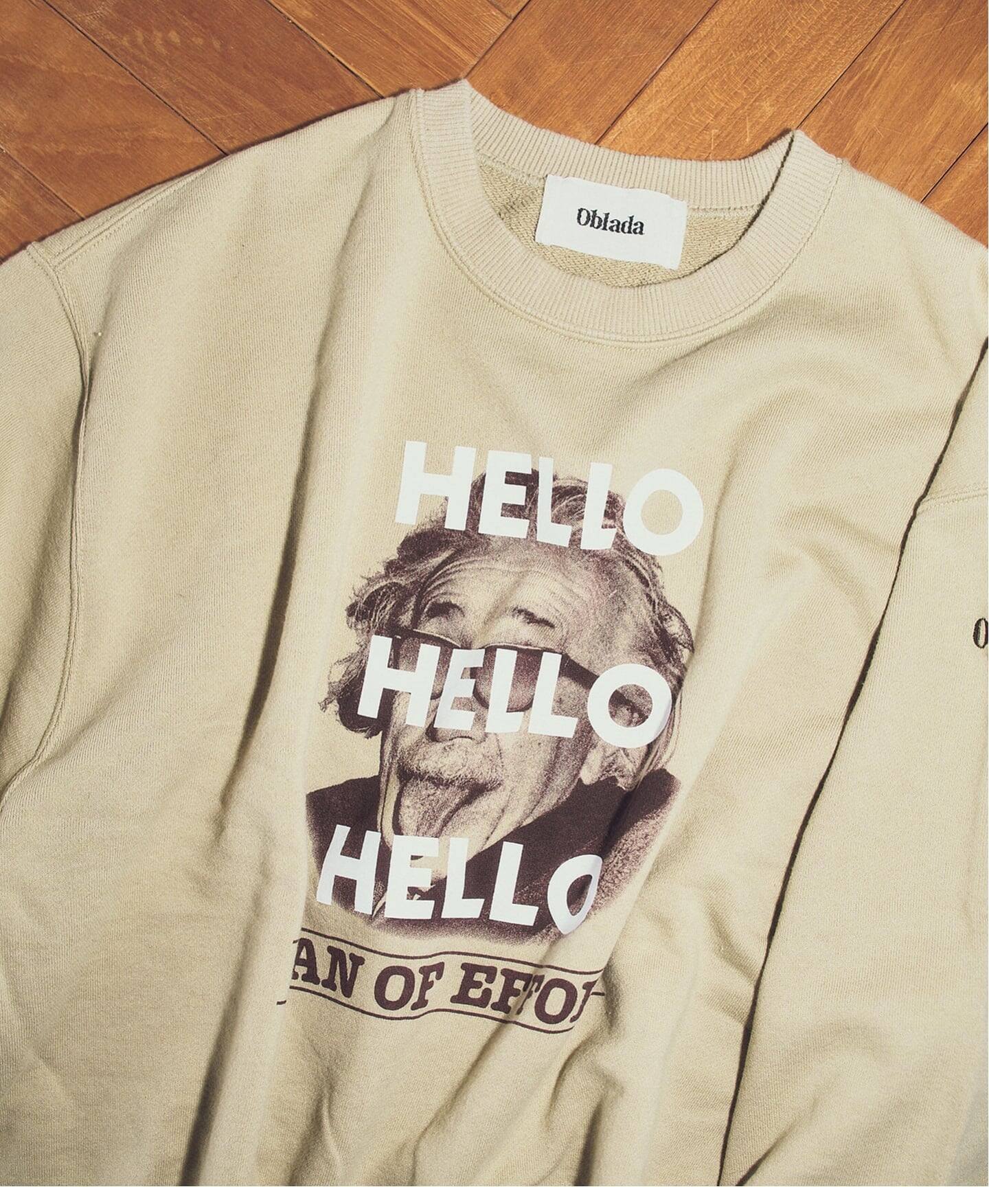 40周年 別注 / 追加予約》oblada / オブラダ HELLO SWEAT*（スウェット 