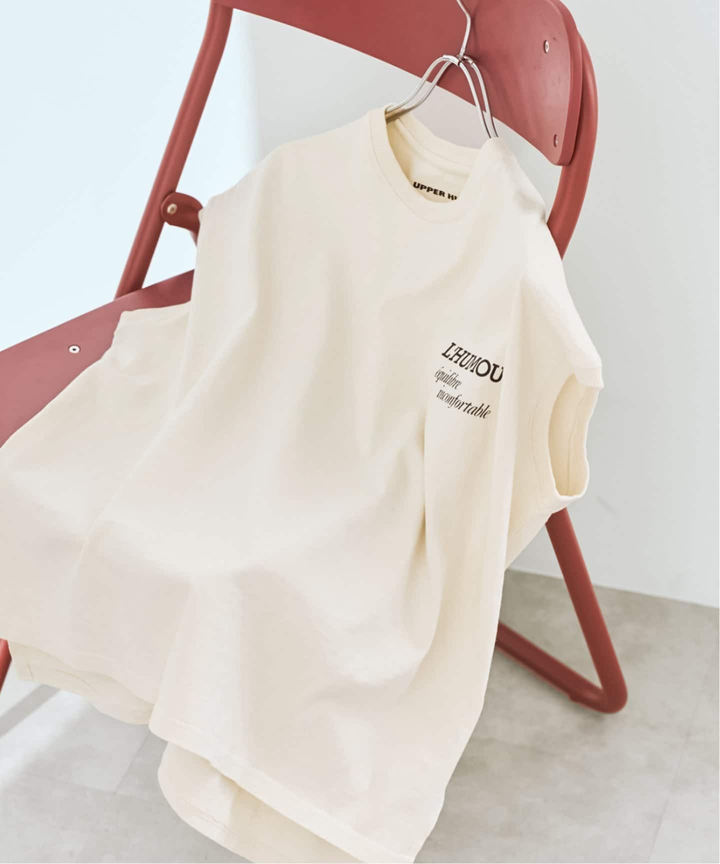 upper hights/アッパーハイツ 別注BIG NO SLEEVE TEE*（Tシャツ