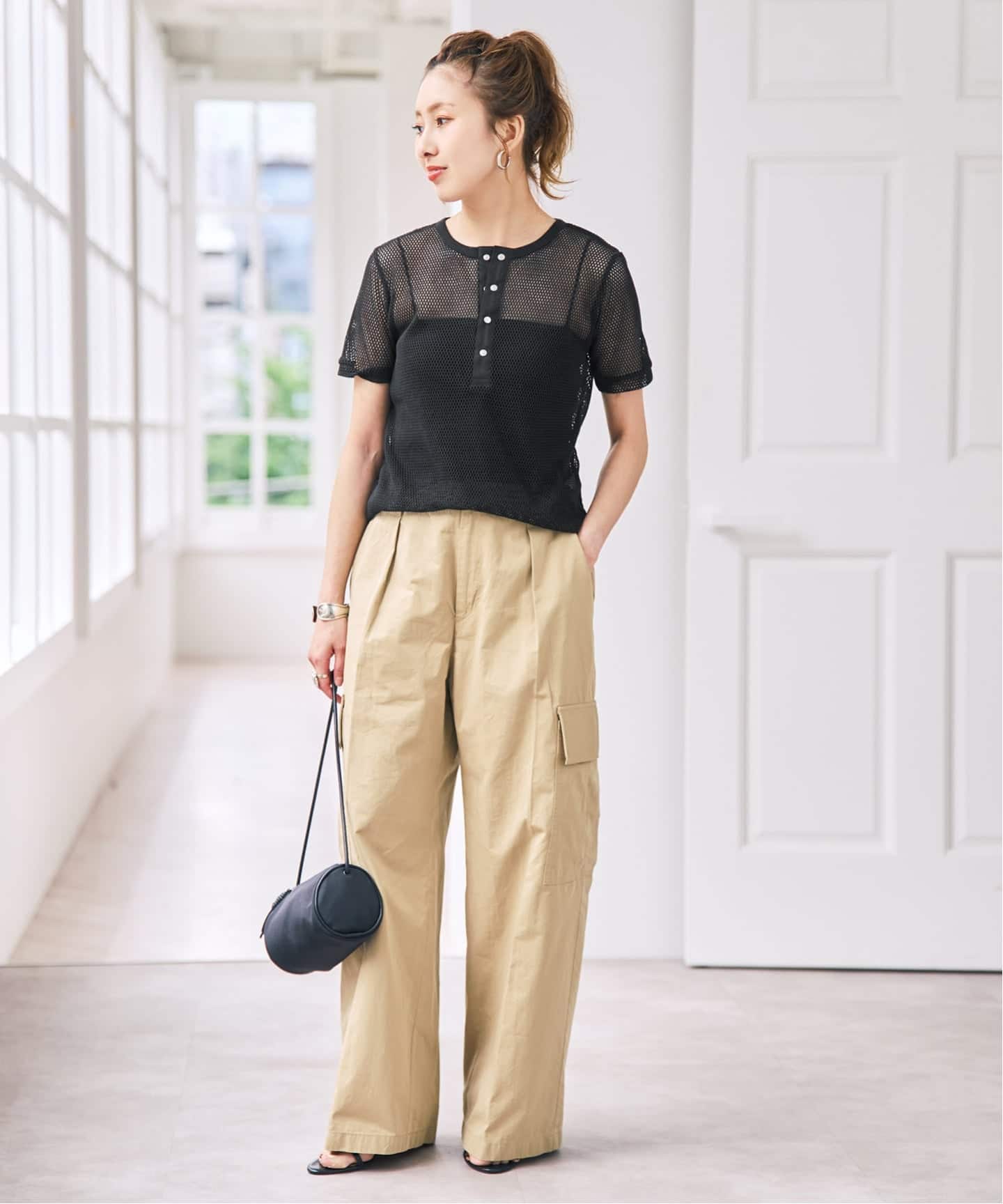 ACASAM / アカサム メッシュヘンリー（Tシャツ／カットソー）｜Spick