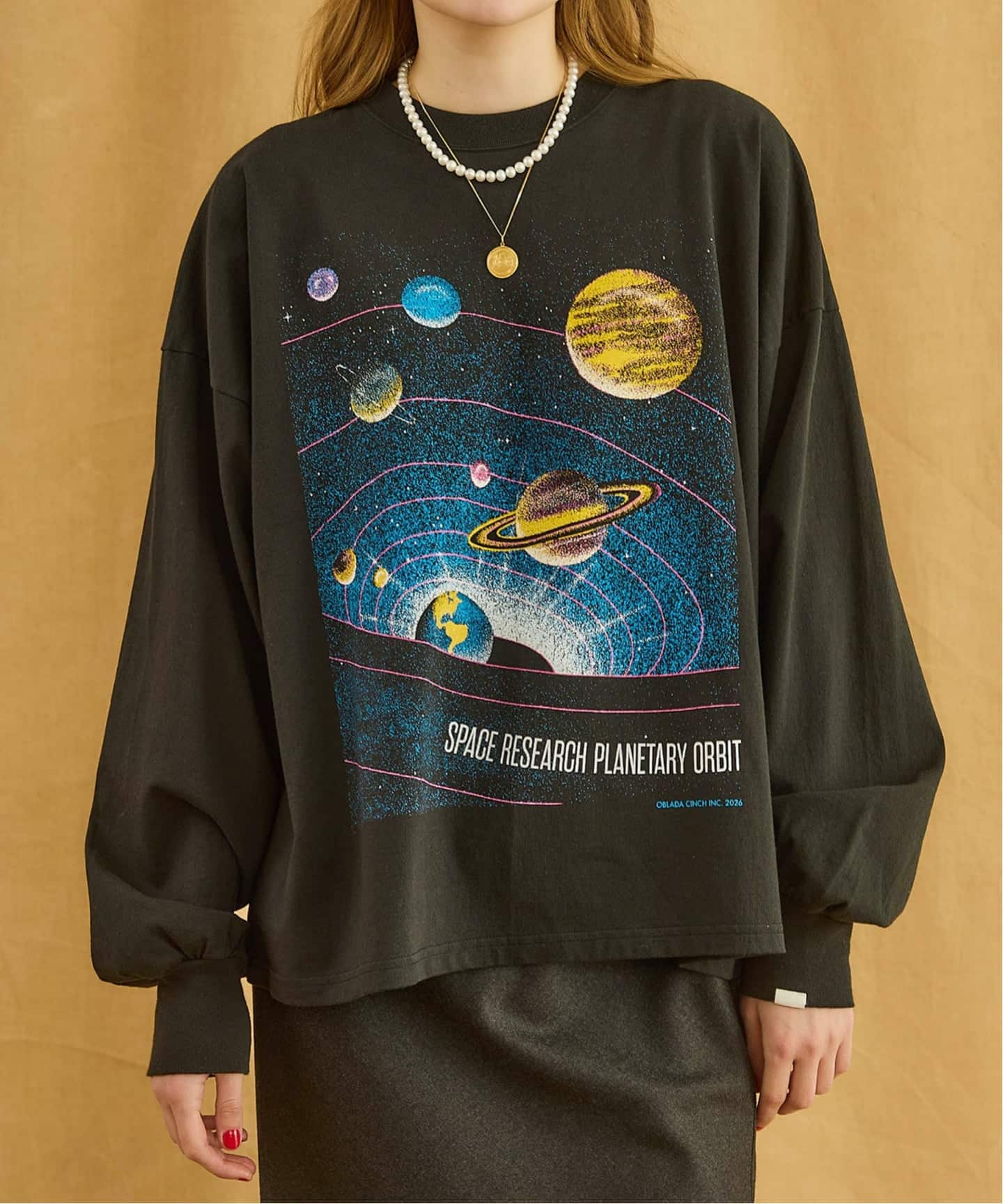 一部店舗+WEB限定予約》oblada / オブラダ PLANET LONG TEE（Tシャツ