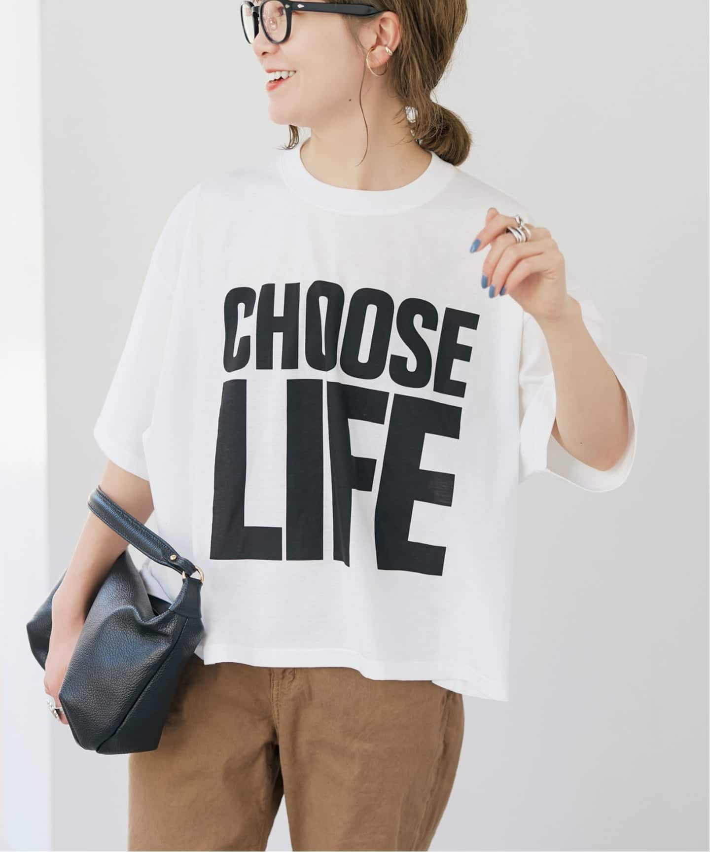 スピックアンドスパン　　別注キャサリンハムネット　　SLOGAN TEE KATHARINE HAMNETT / キャサリンハムネット 別注 SLOGAN TEE（Tシャツ