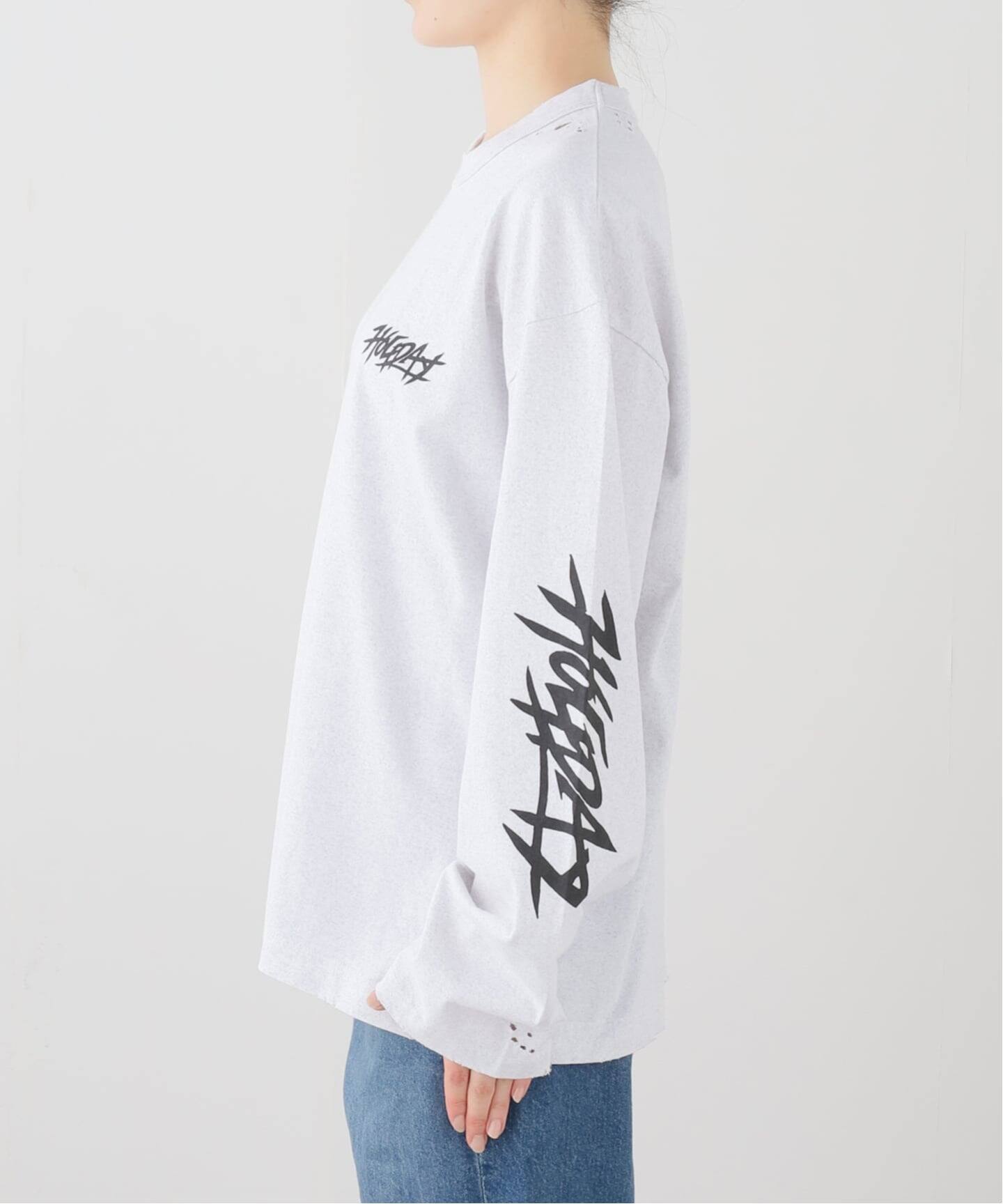 値下げHOLIDAY ホリデイ 美品 SUPER FINE シリーズ カットソー SUPER FINE L/S T-SHIRT (NEKO) スーパーファインロングスリーブT
