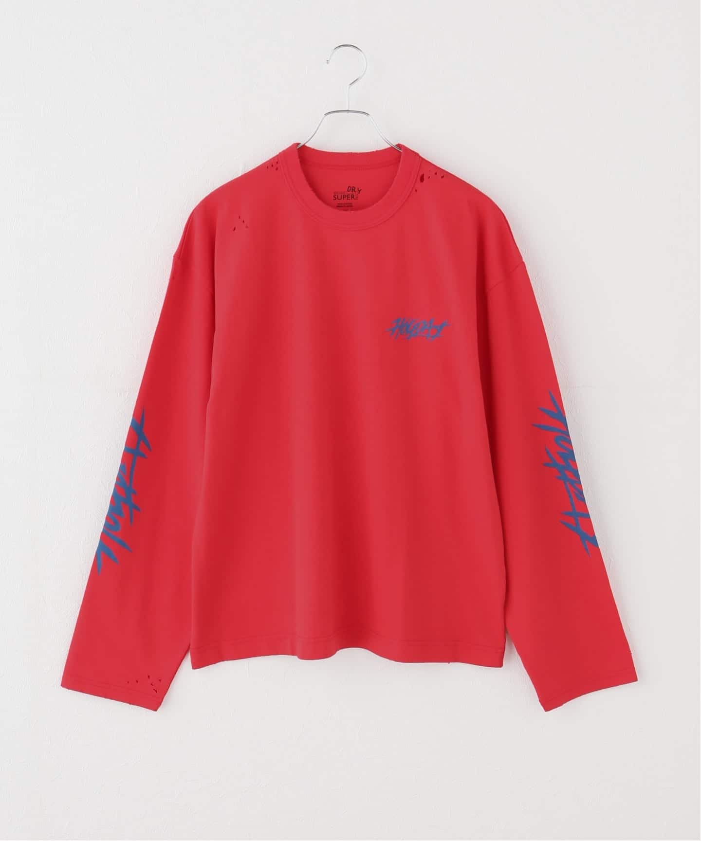一部店舗+WEB限定》HOLIDAY / ホリデイ SUPER FINE DRY DAMAGE L/S T
